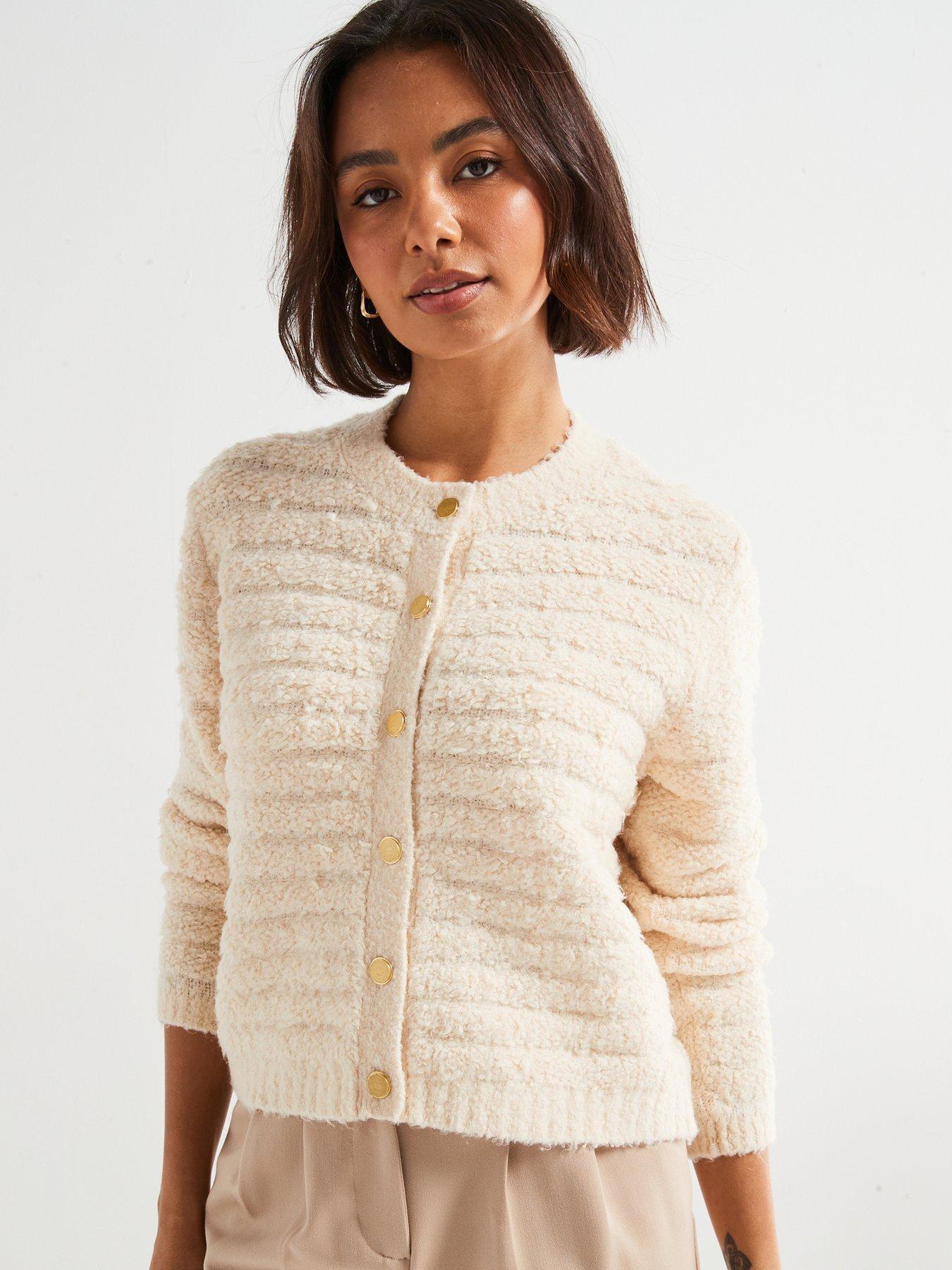 only-textured-long-sleeve-knitted-cardigan-cream