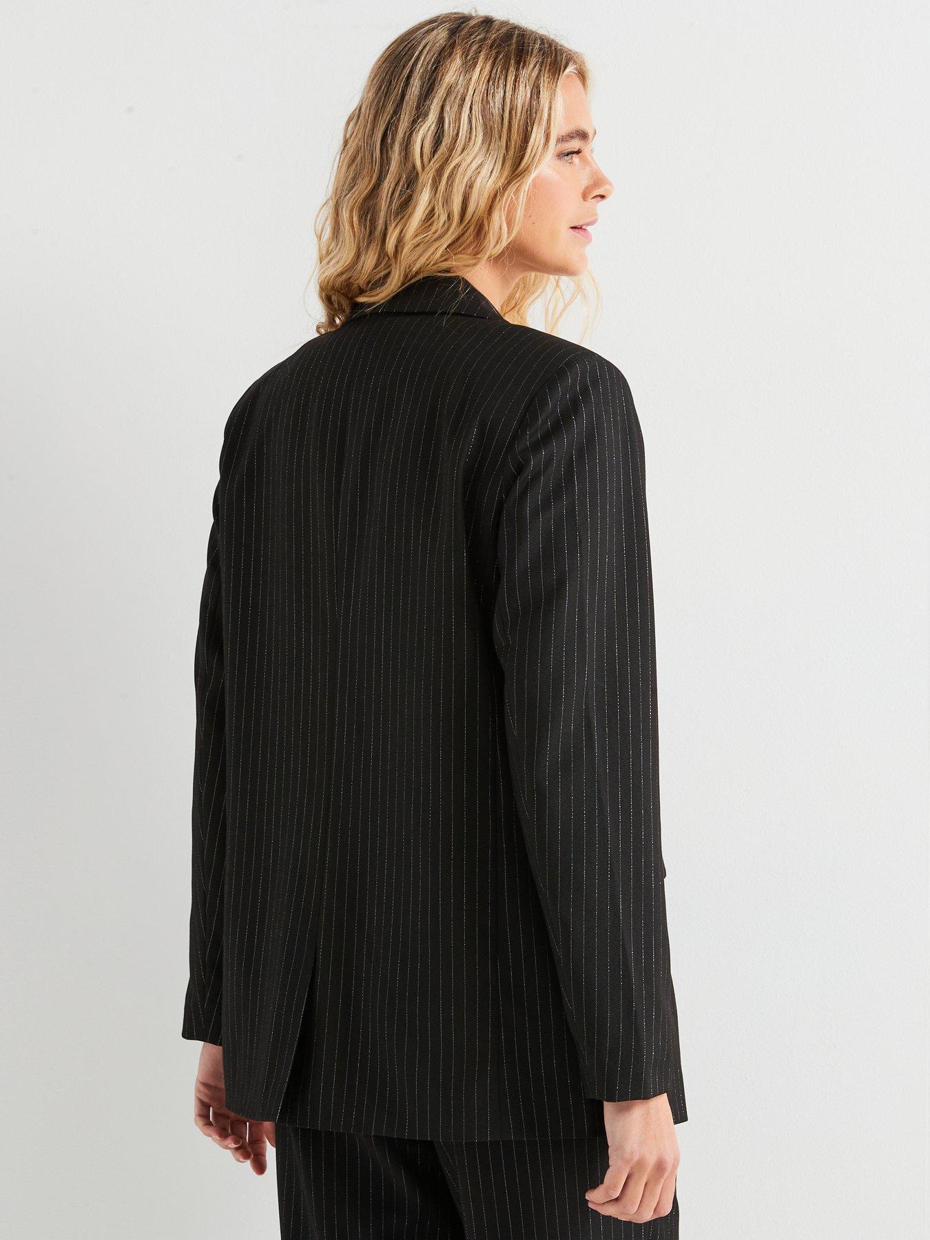 pieces-long-sleeve-sparkle-pin-stripe-blazer-blackstillFront