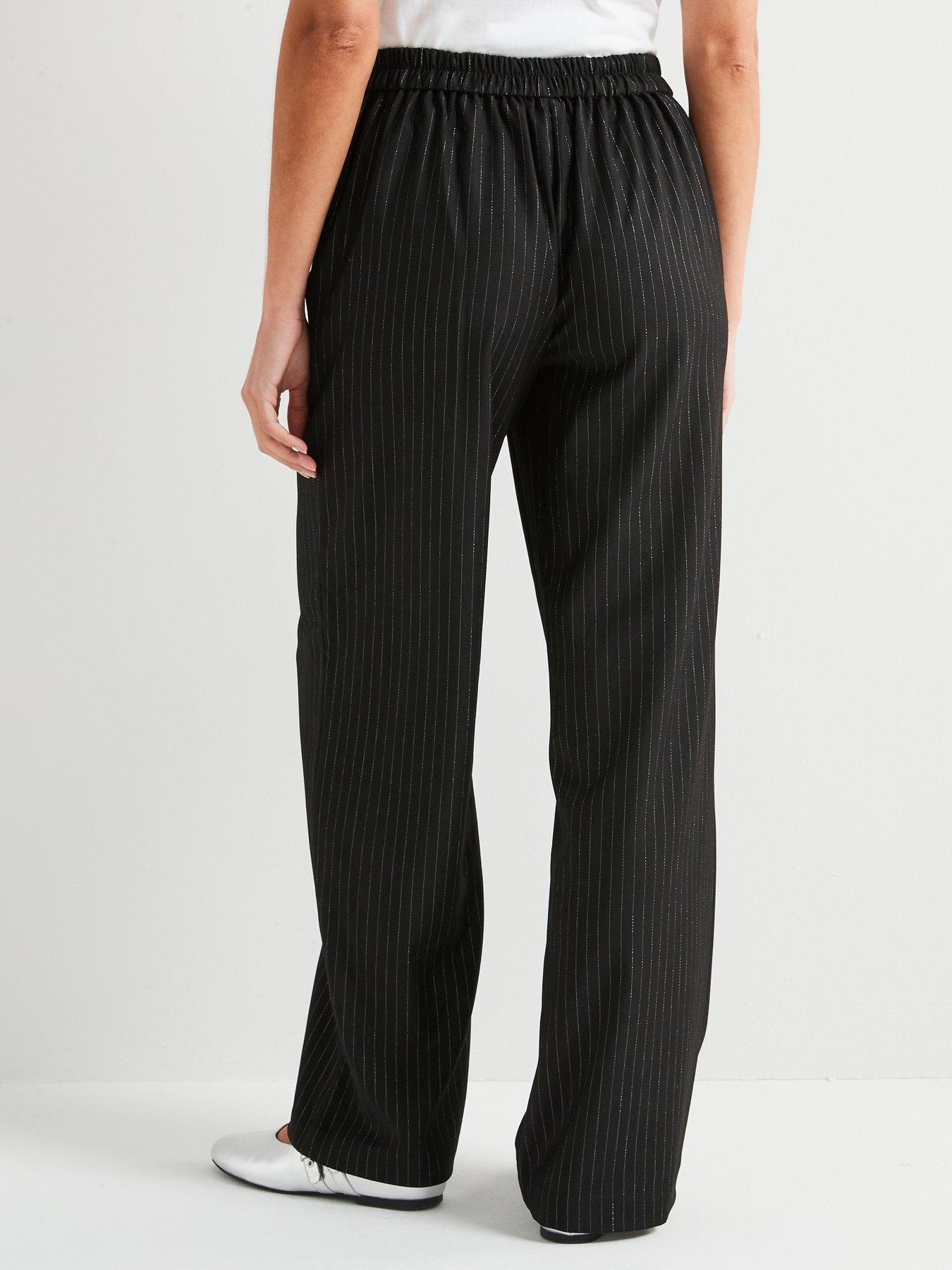 pieces-high-waist-sparkle-pin-stripe-wide-leg-trouser-blackstillFront