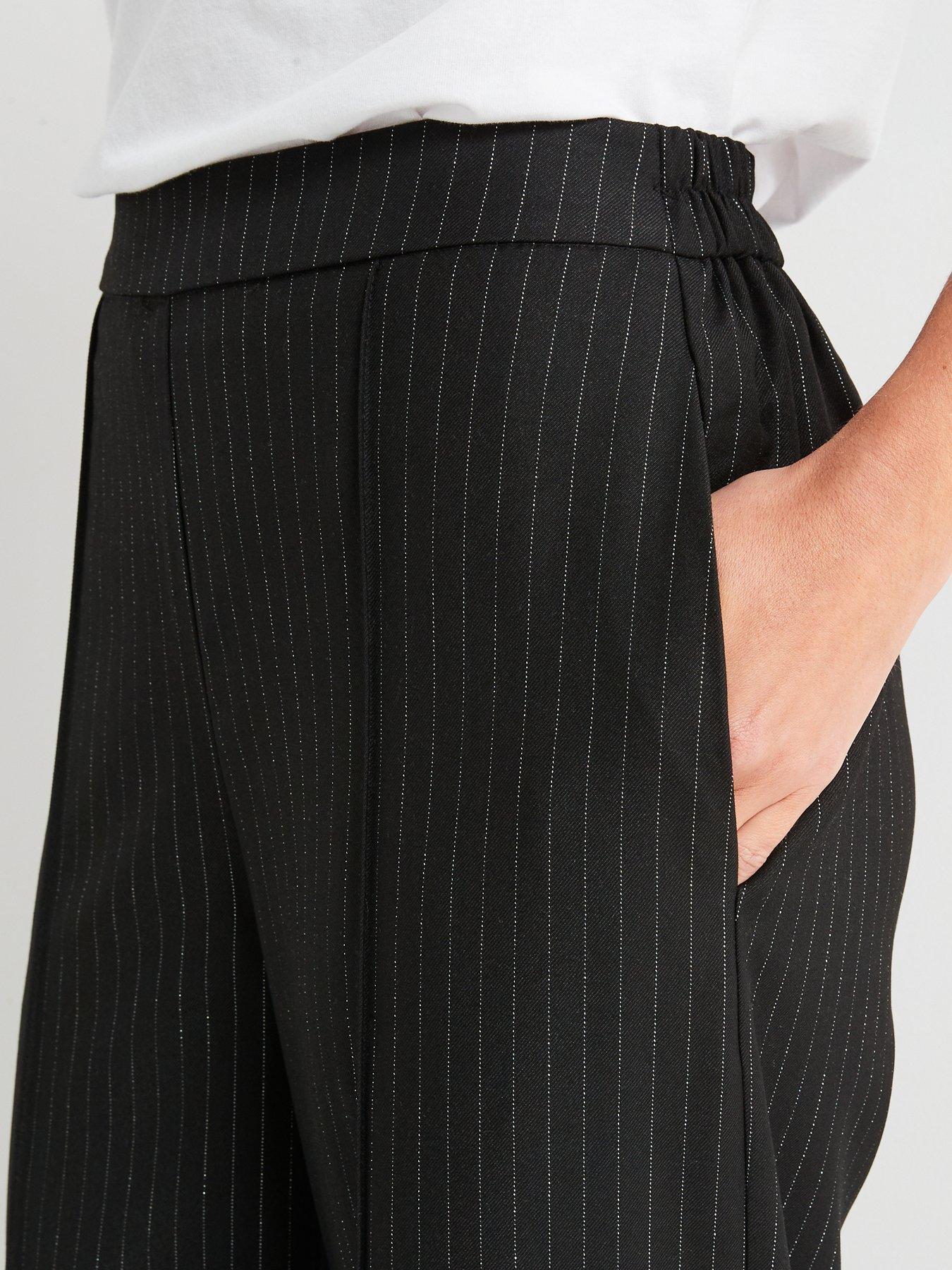 pieces-high-waist-sparkle-pin-stripe-wide-leg-trouser-blackdetail