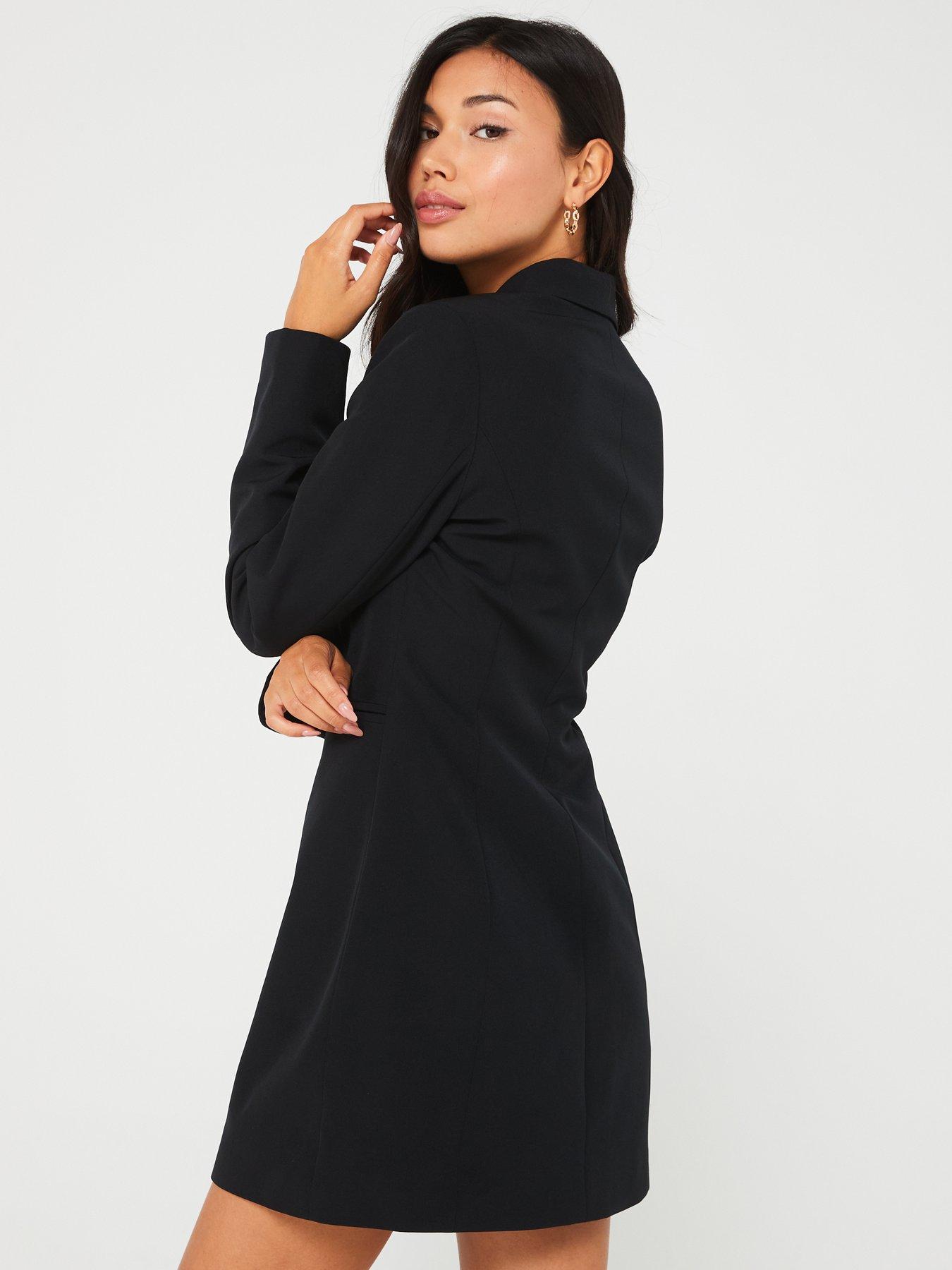 pieces-long-sleeve-mini-blazer-dress-blackstillFront