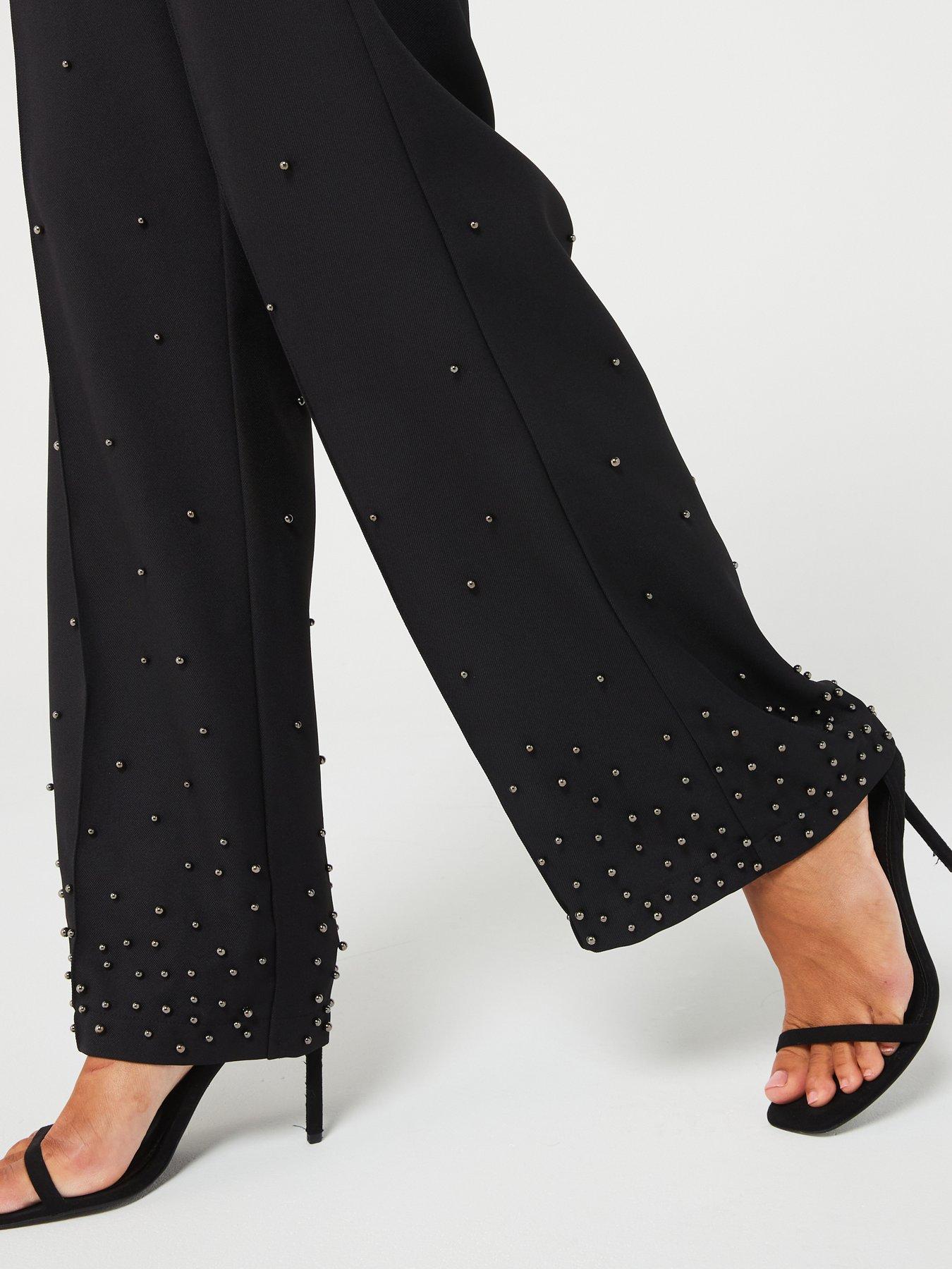 pieces-high-waist-embellished-straight-leg-pant-blackoutfit