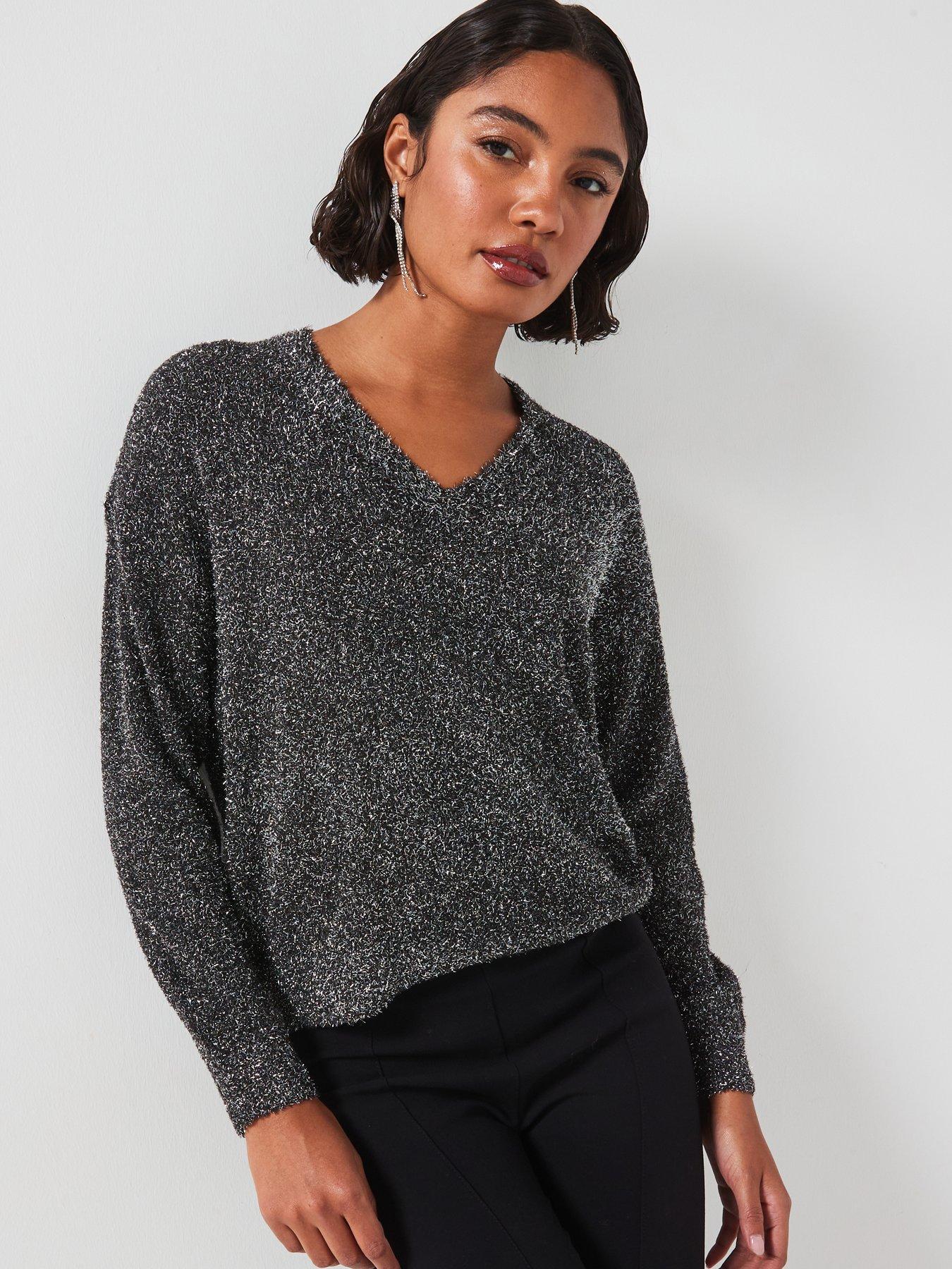 vila-glitter-v-neck-top-blackoutfit