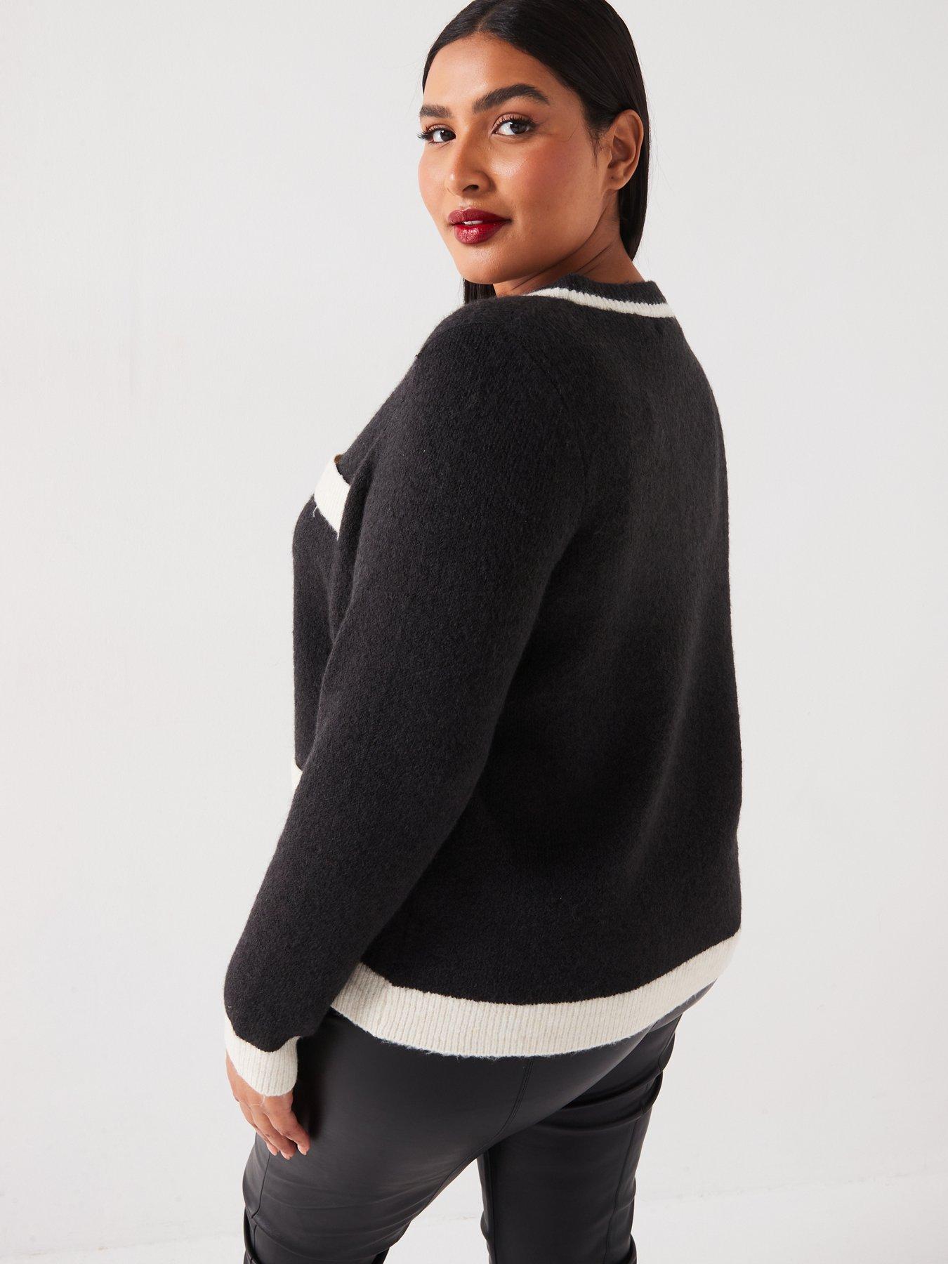 vero-moda-curve-contrast-trim-button-cardigan-blackstillFront