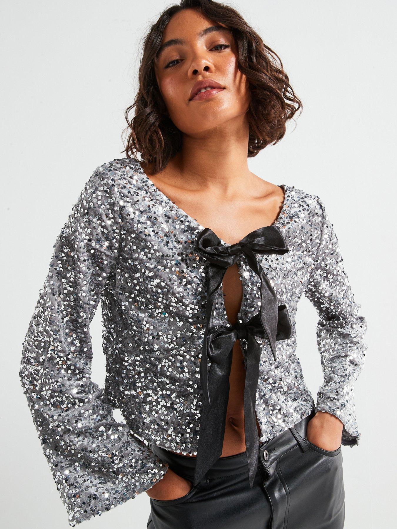 トップス andmary sharon ribbon tops gray andmary Sharon ribbon tops gray - メルカリ