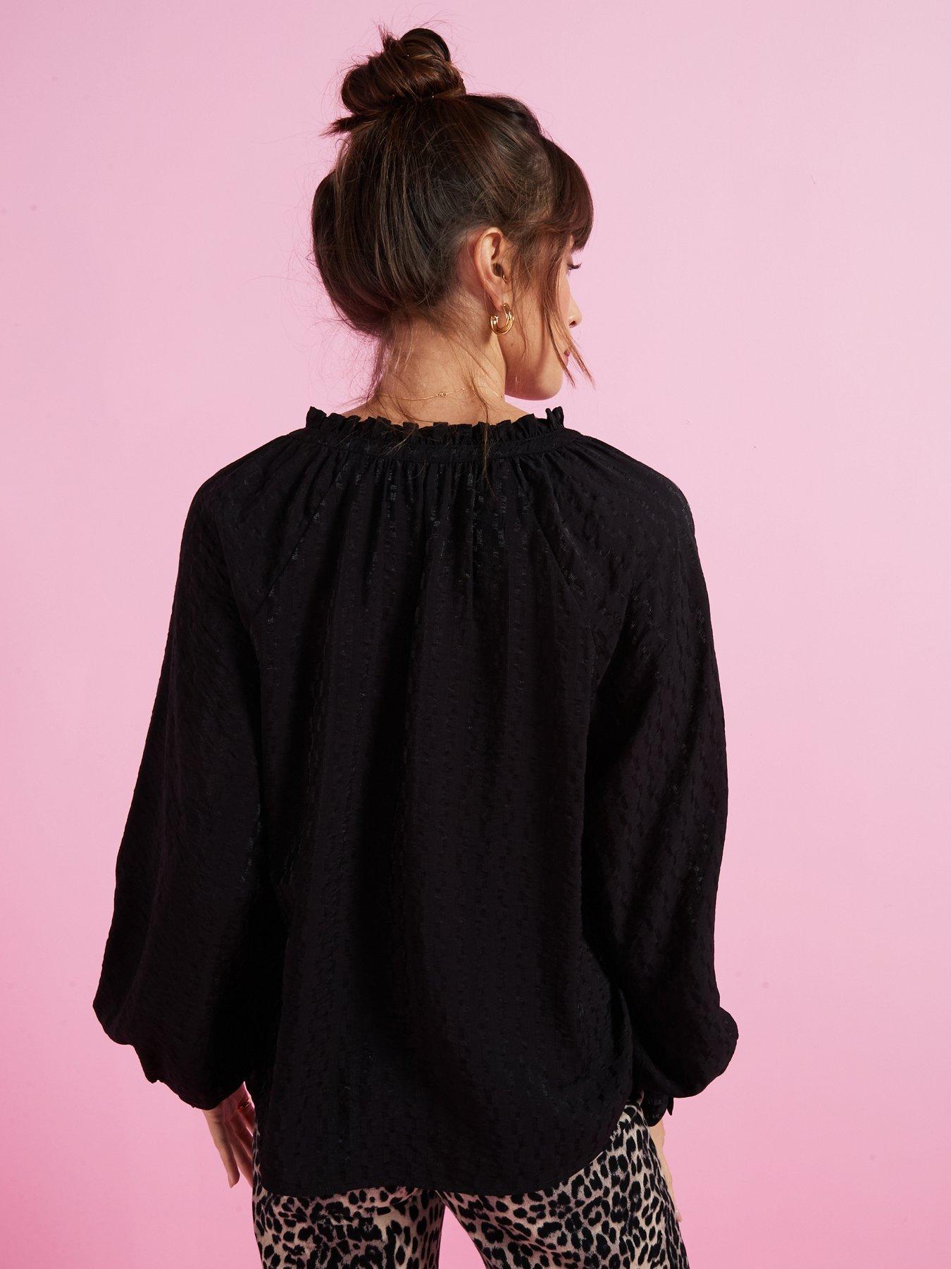 jdy-tie-detail-long-sleeve-blouse-blackstillFront