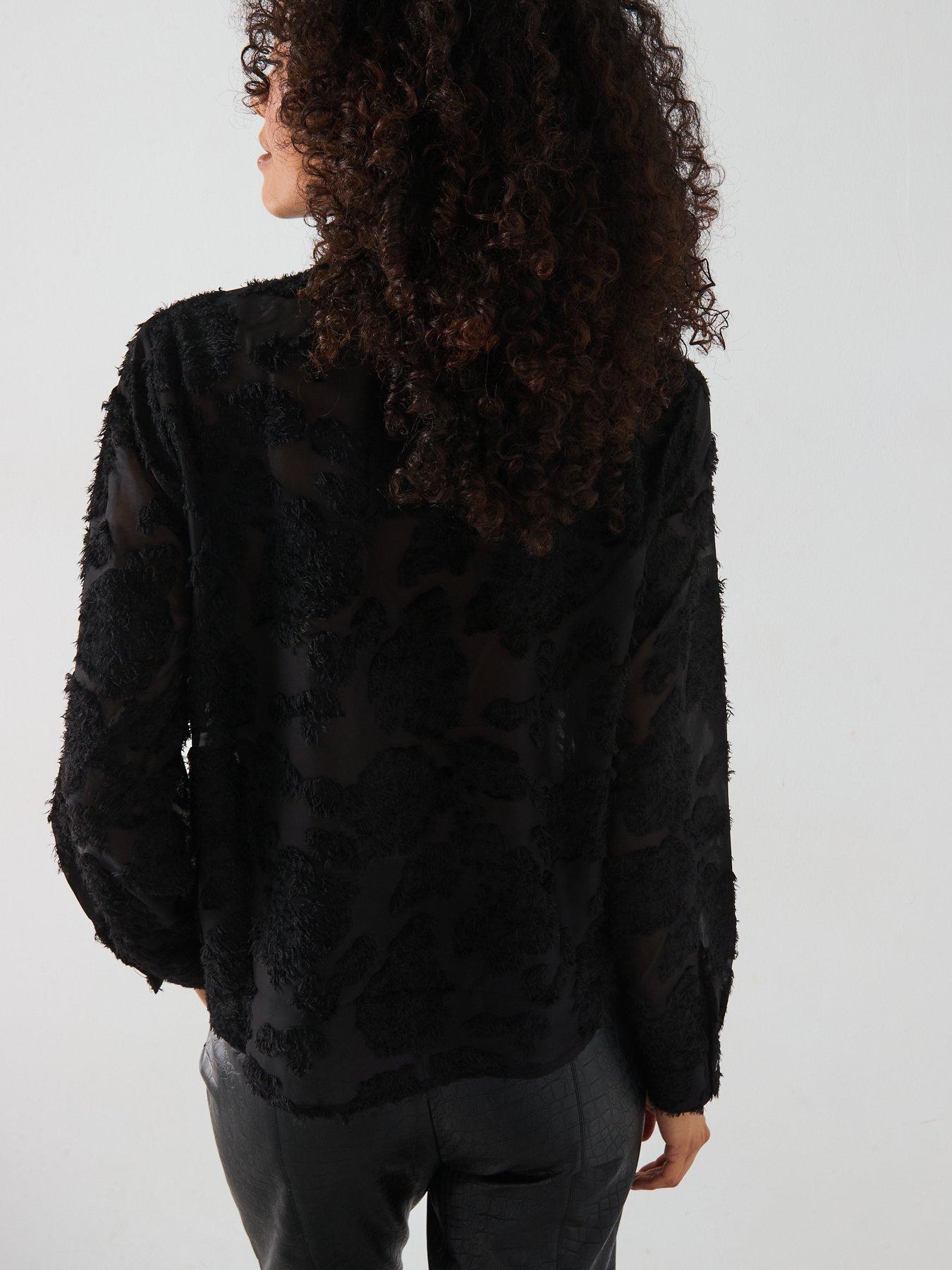 jdy-sheer-textured-shirt-blackstillFront