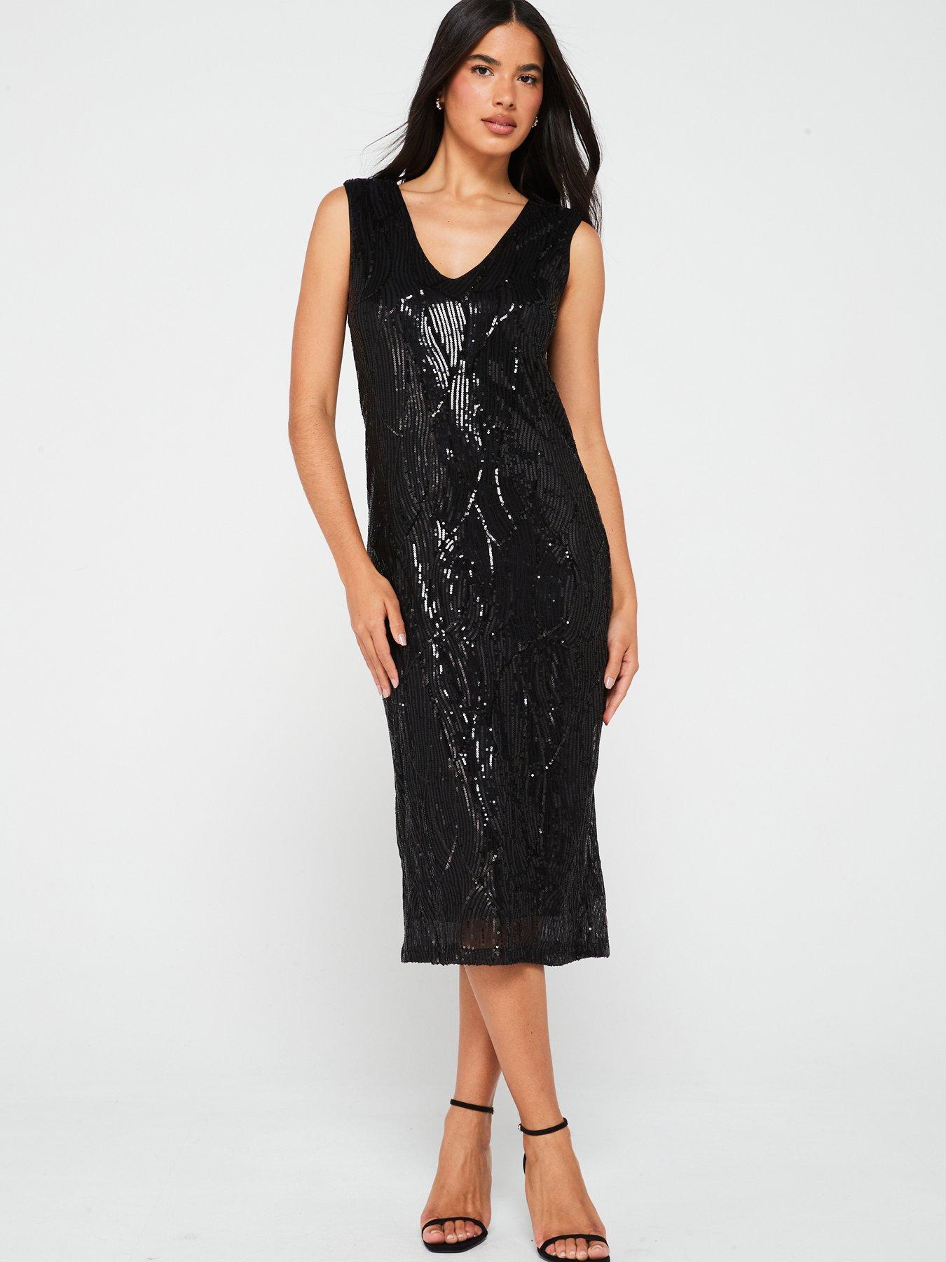 jdy-sequin-sheer-short-sleeve-midi-dress-blackback