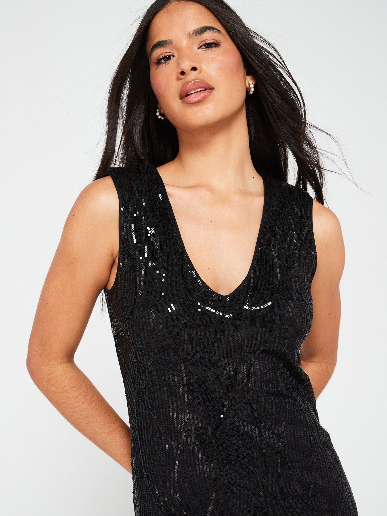 jdy-sequin-sheer-short-sleeve-midi-dress-blackoutfit