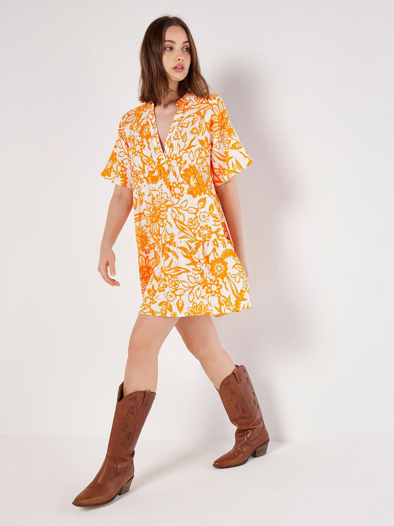 apricot-sarasa-floral-tiered-tetra-dress-orange