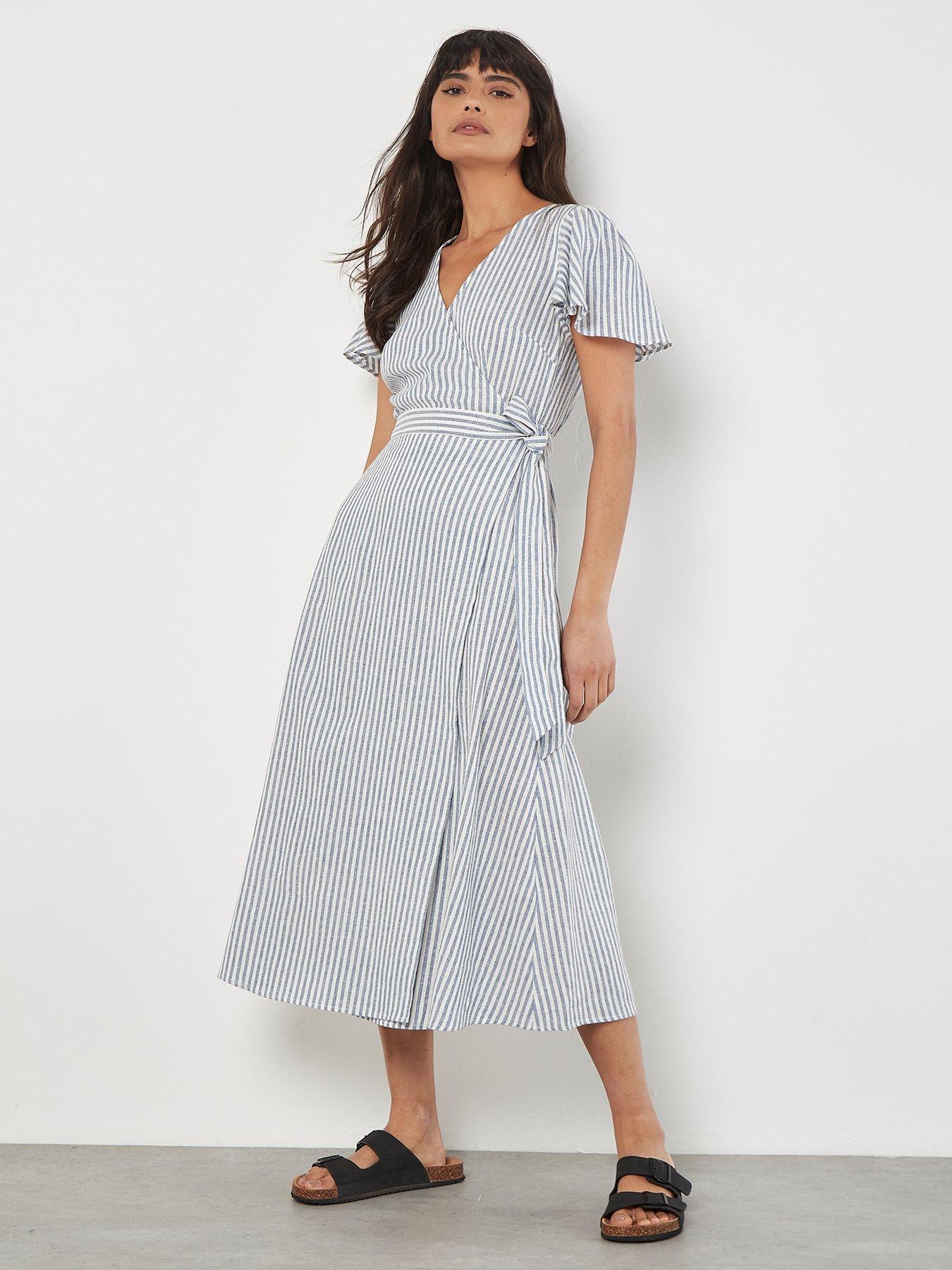 apricot-oxford-stripe-wrap-dress-whiteblue