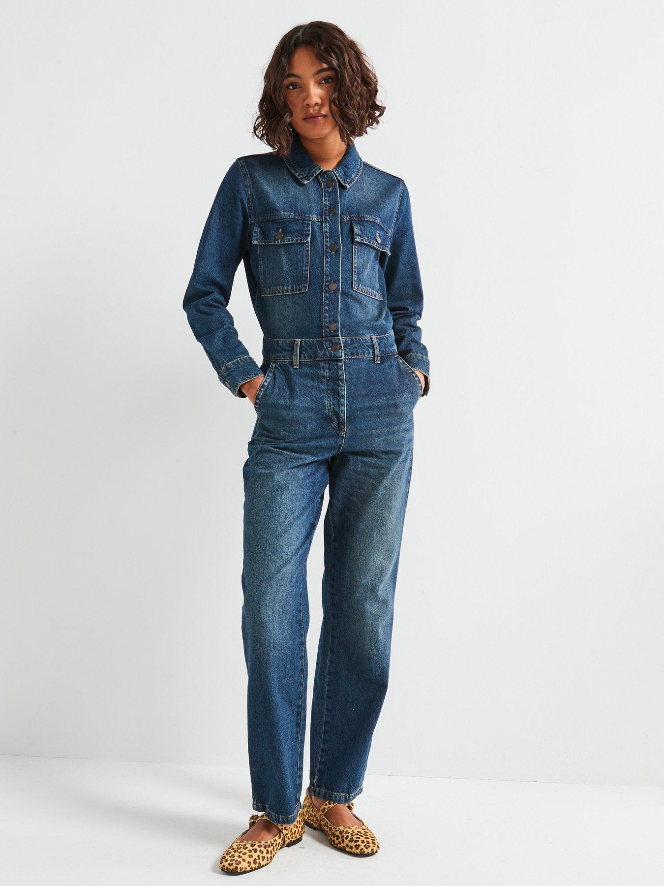 jdy-long-sleeve-denim-jumpsuit-dark-blue