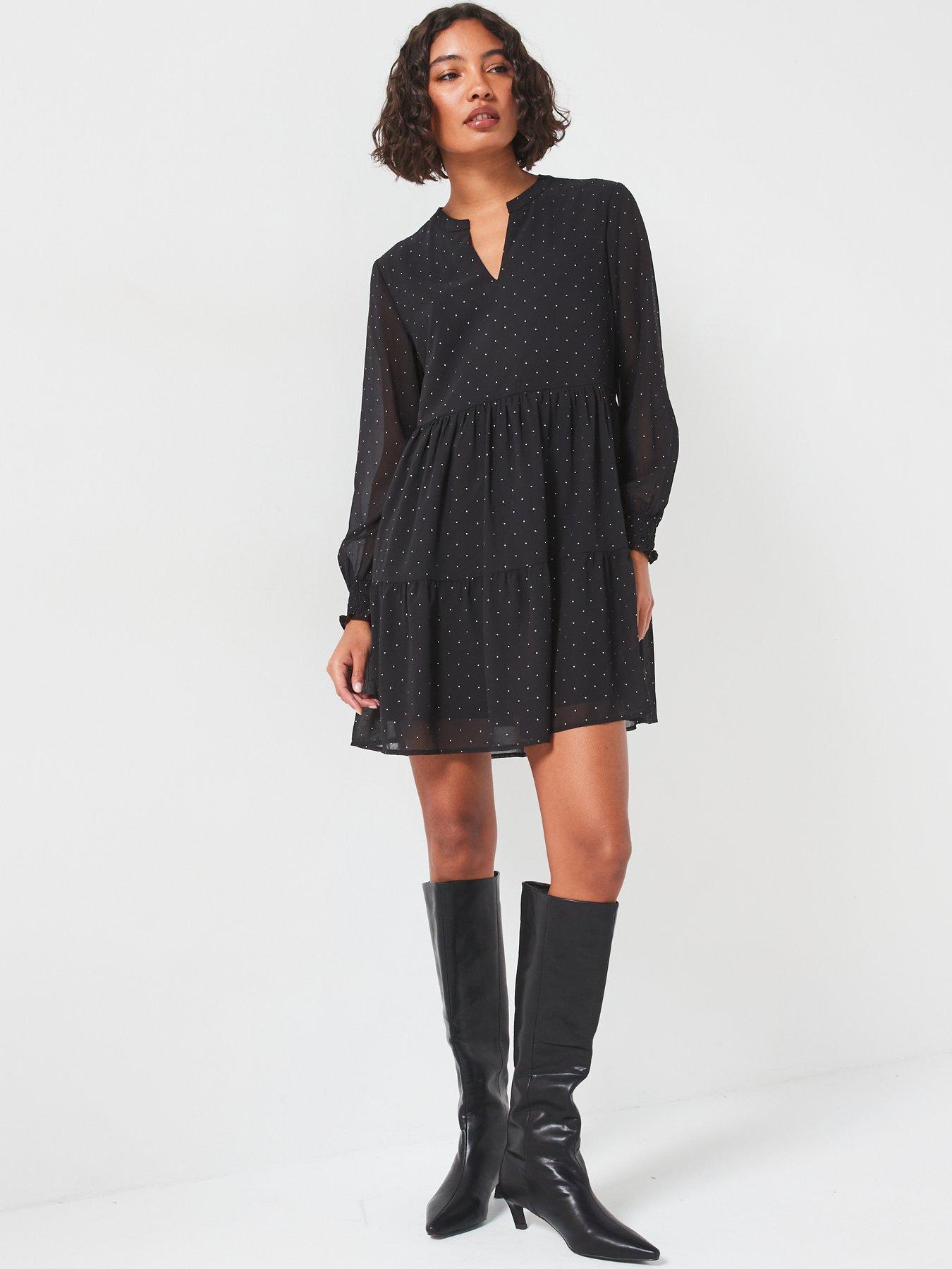 jdy-tiered-long-sleeve-dress-blackdetail