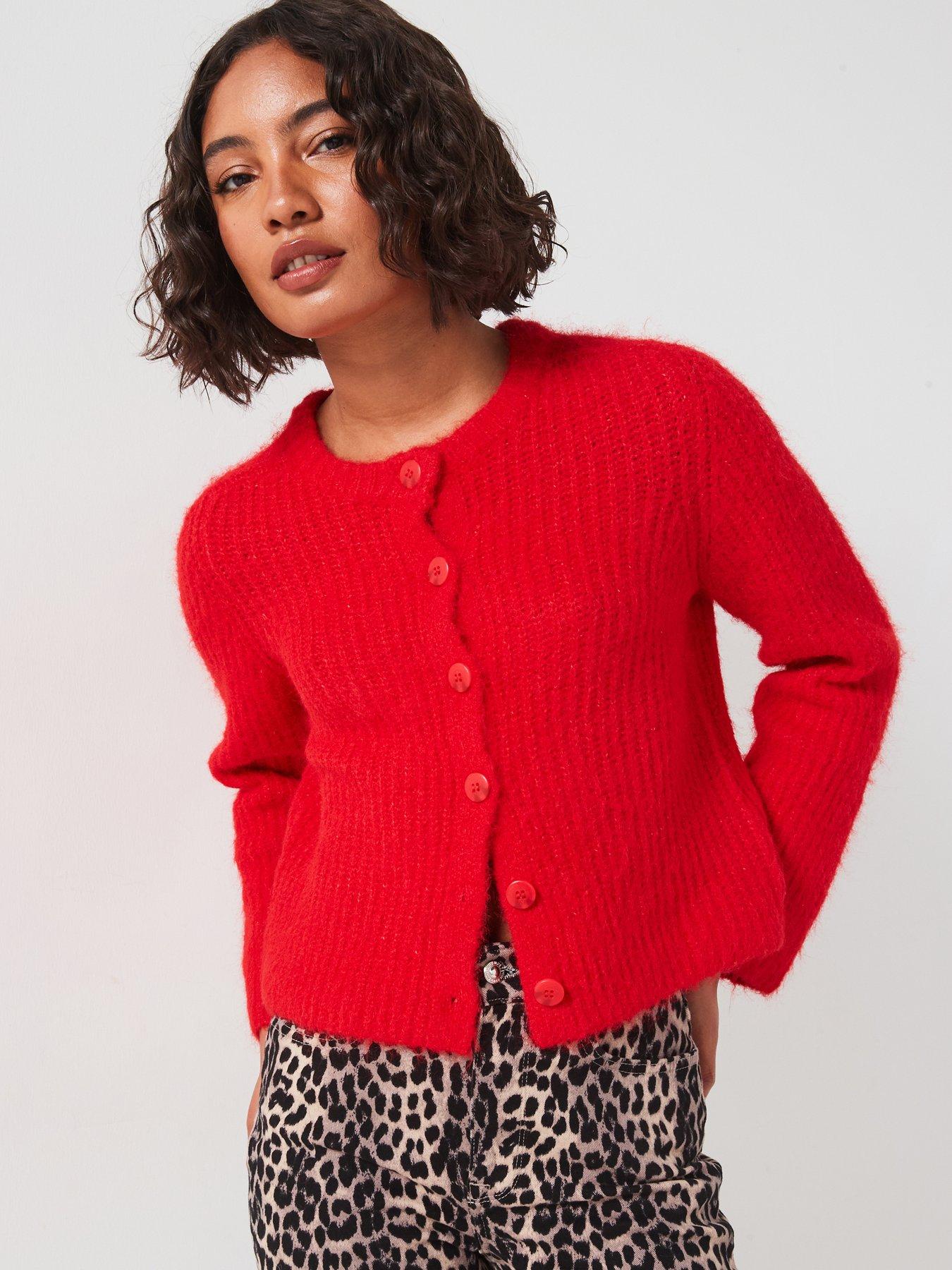 vero-moda-long-sleeve-o-neck-cardigan-red