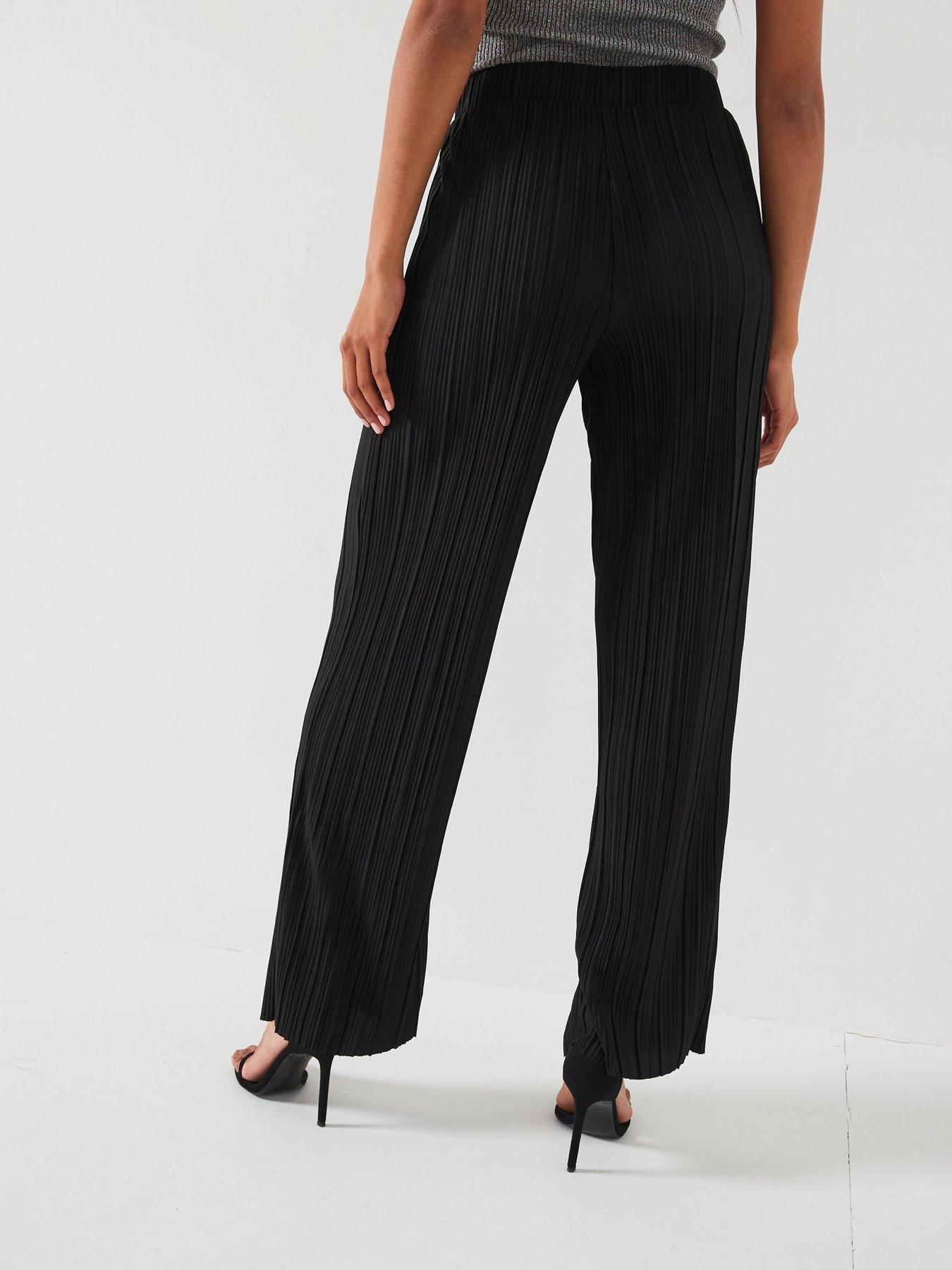 jdy-bravo-pleated-jersey-pants-blackstillFront