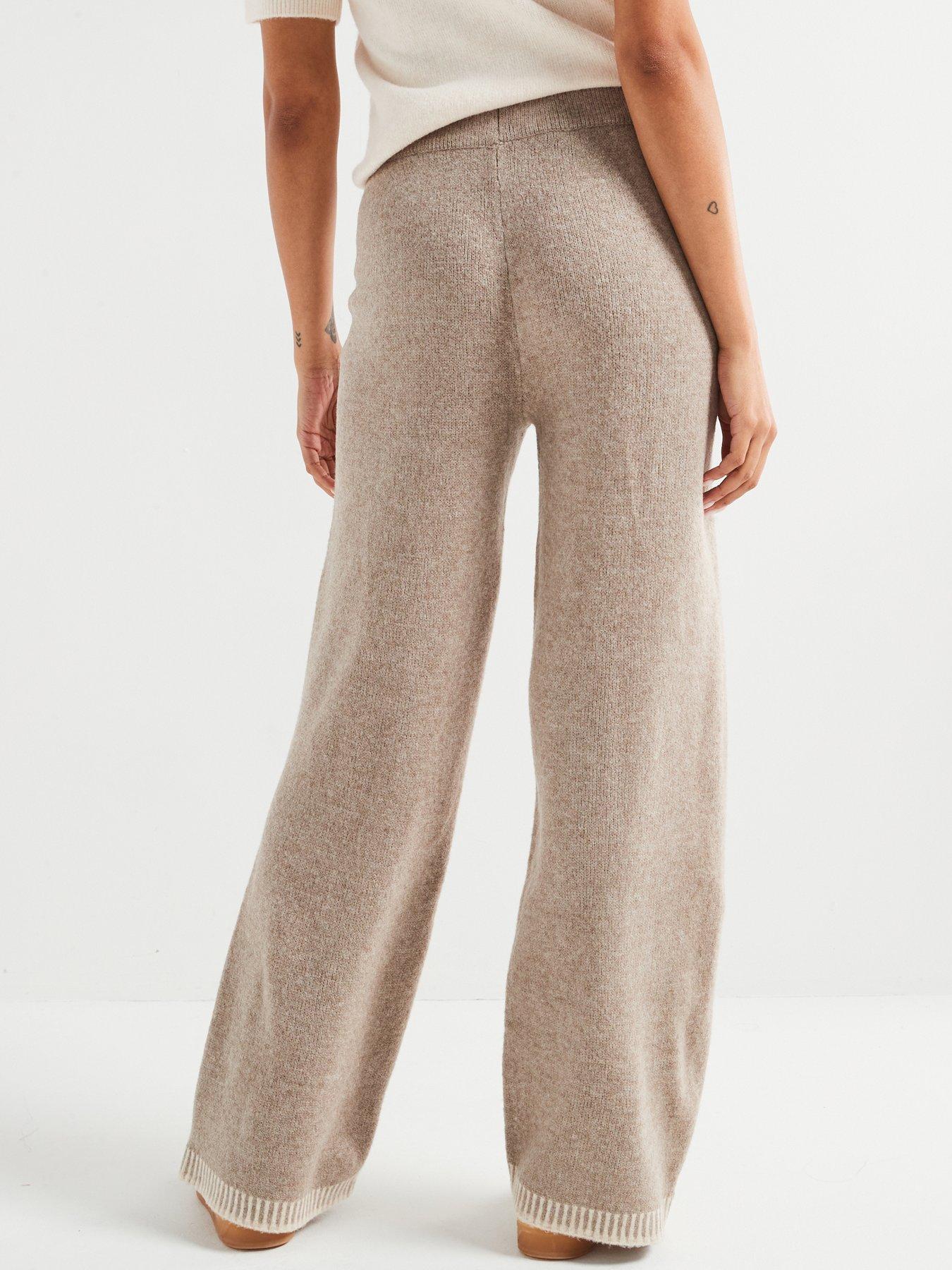 only-stitch-detail-knitted-trousers-brownstillFront