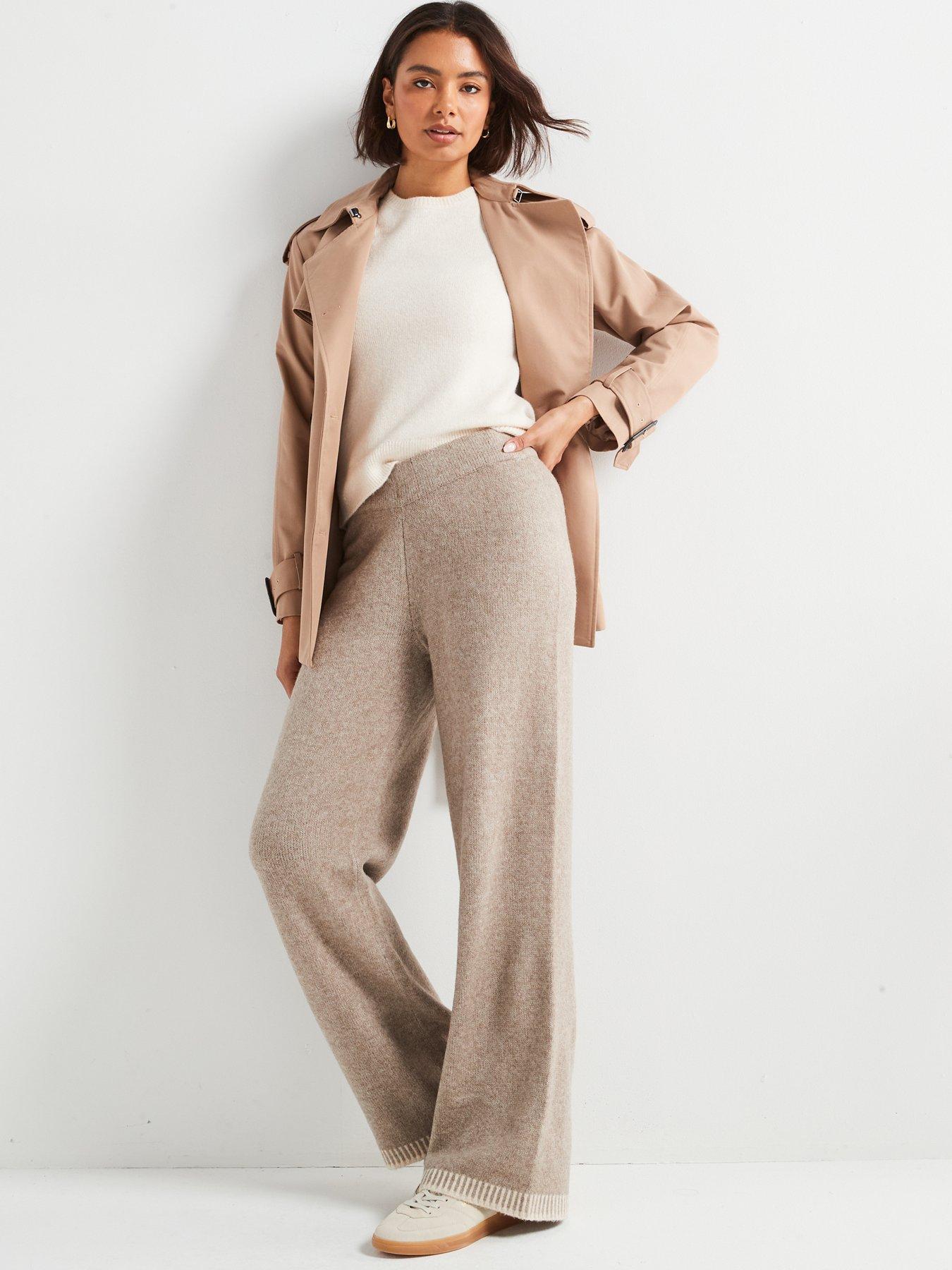 only-stitch-detail-knitted-trousers-brownback