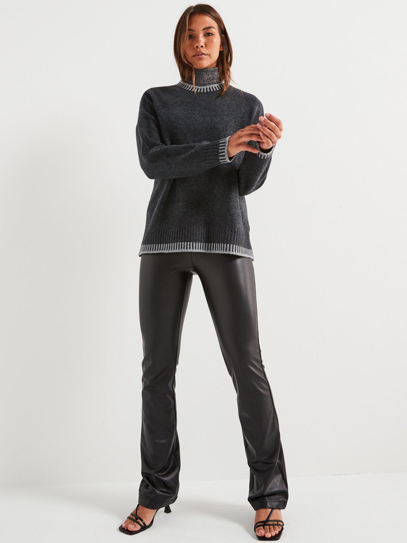 only-stitch-detail-mock-neck-knitted-jumper-dark-greyoutfit