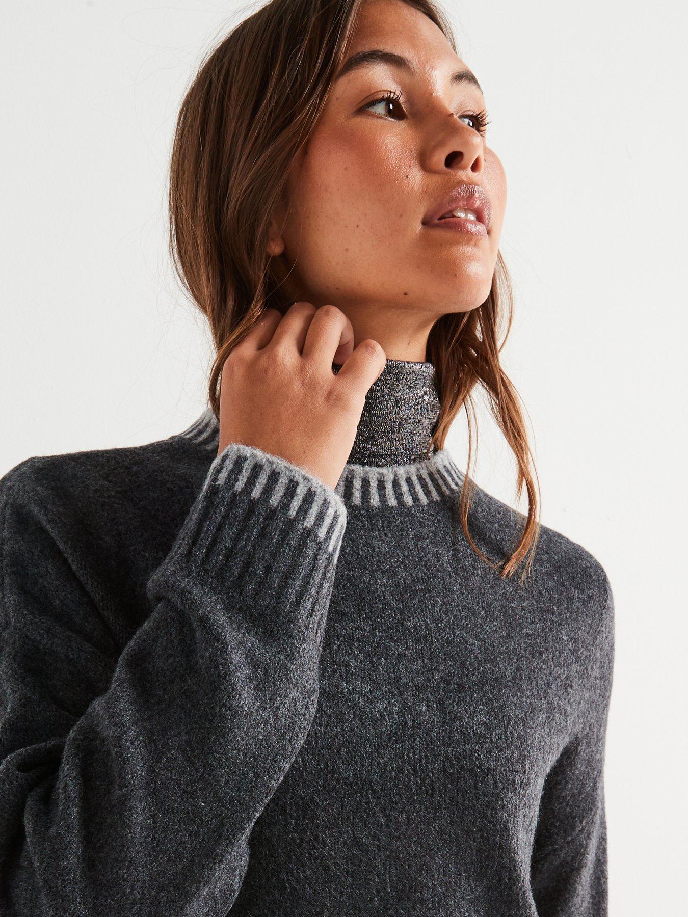 only-stitch-detail-mock-neck-knitted-jumper-dark-greydetail