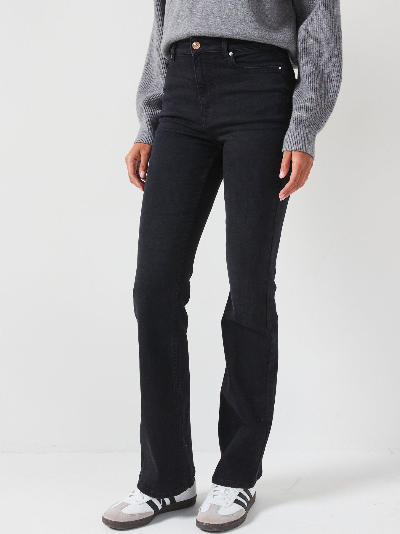 Image of Only High Waisted Flare Jeans - Black