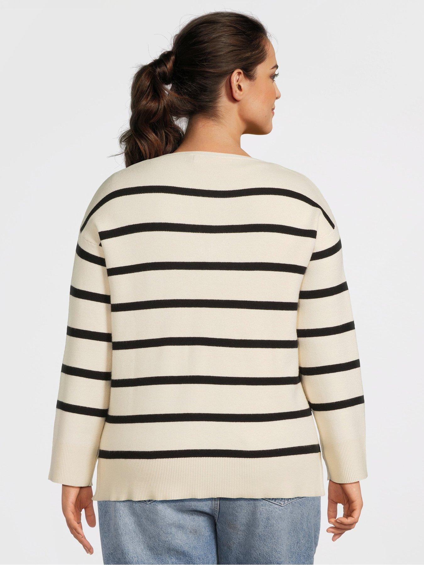 vero-moda-curve-v-neck-long-sleeve-stripe-pullover-creamstillFront