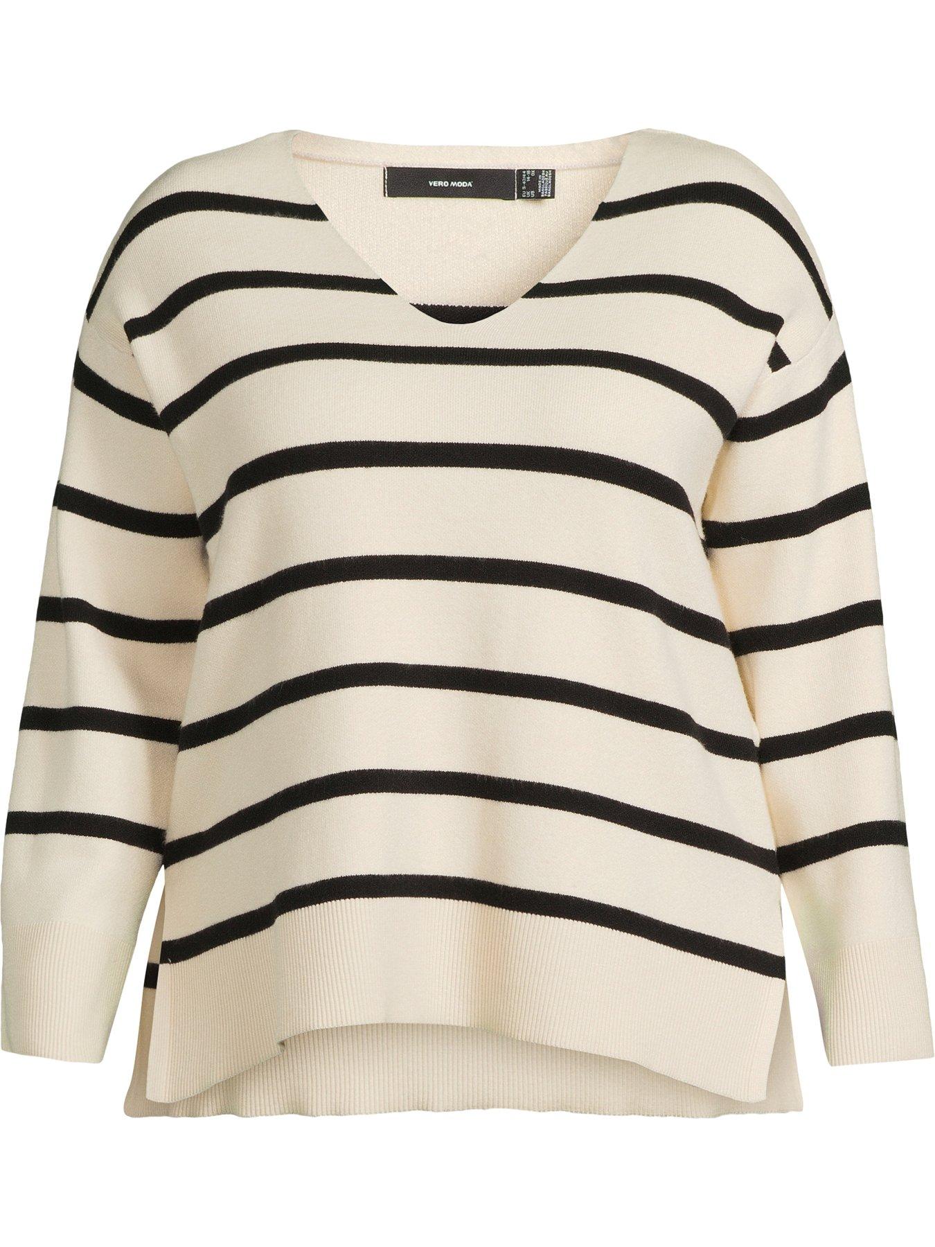 vero-moda-curve-v-neck-long-sleeve-stripe-pullover-creamdetail