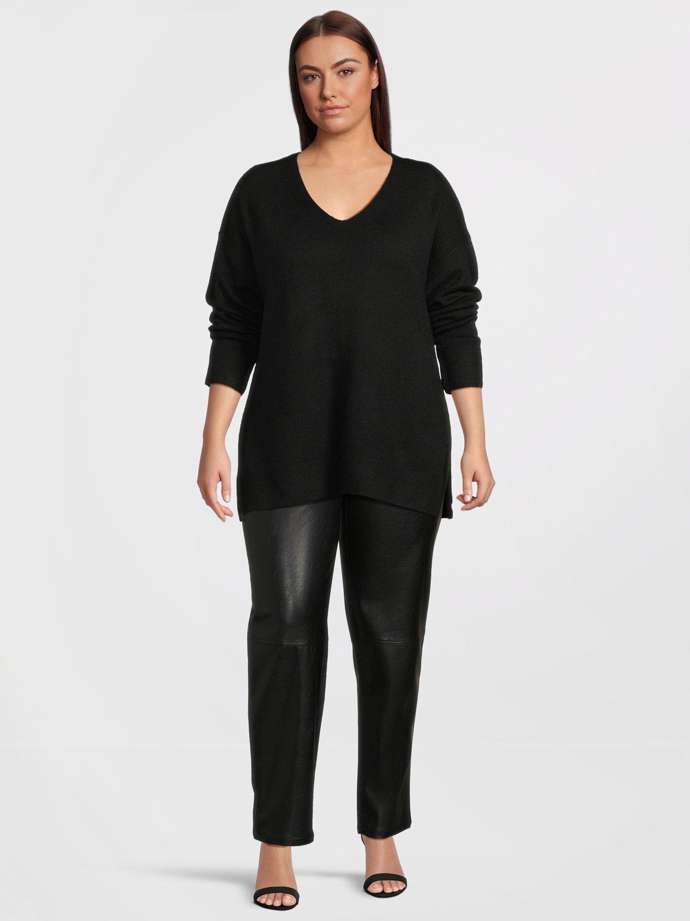 vero-moda-curve-v-neck-long-sleeve-pullover-blackback