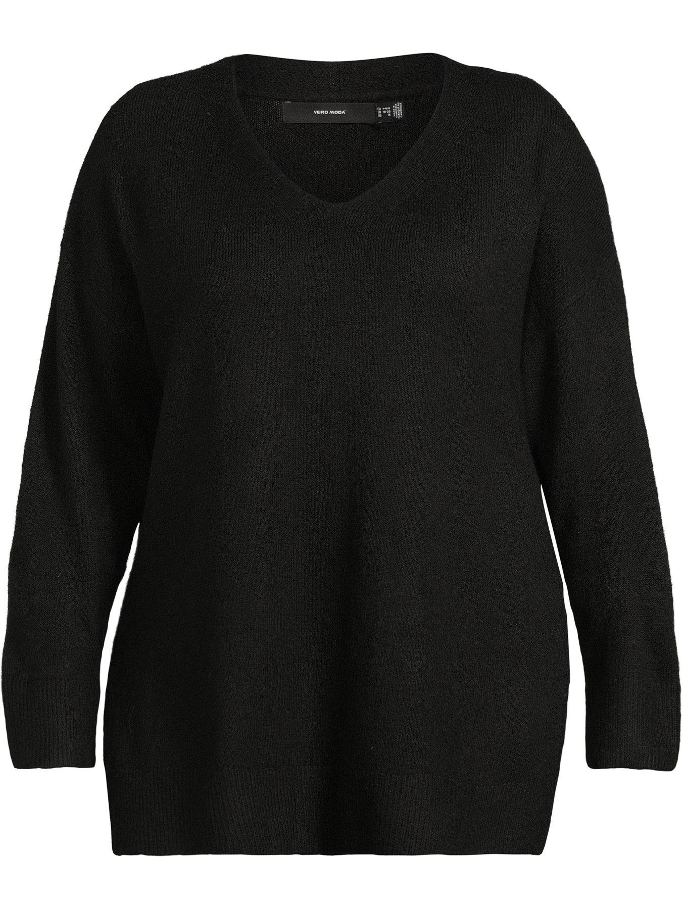 vero-moda-curve-v-neck-long-sleeve-pullover-blackdetail