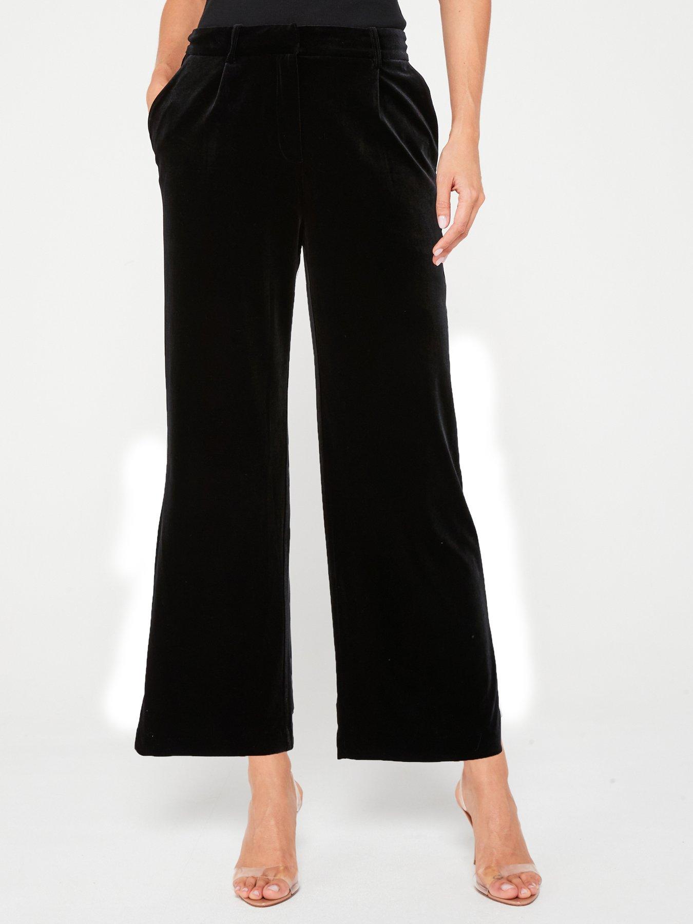 vero-moda-high-waist-velvet-pant-black