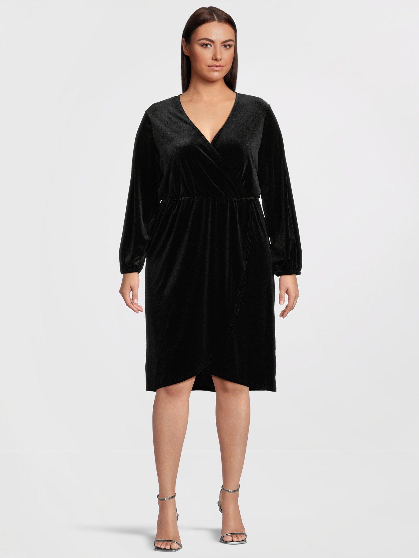 vero-moda-curve-long-sleeve-jersey-wrap-dress-black