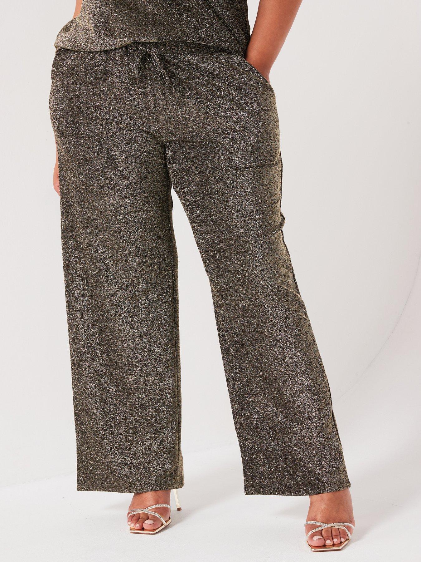 vero-moda-curve-mid-rise-jersey-sparkle-pant-co-ord-blackgold