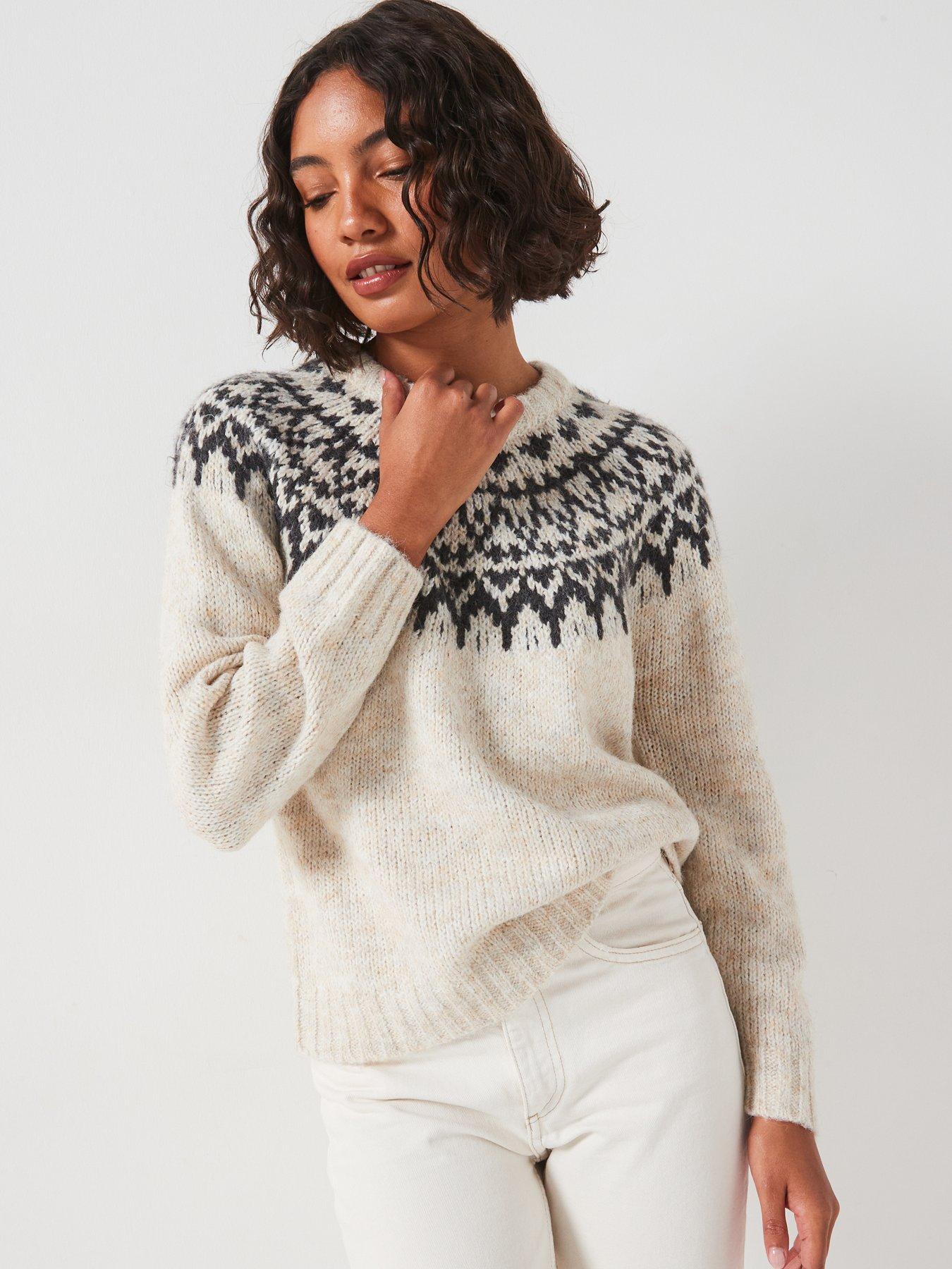 vila-jacquard-knitted-jumper-beigedetail