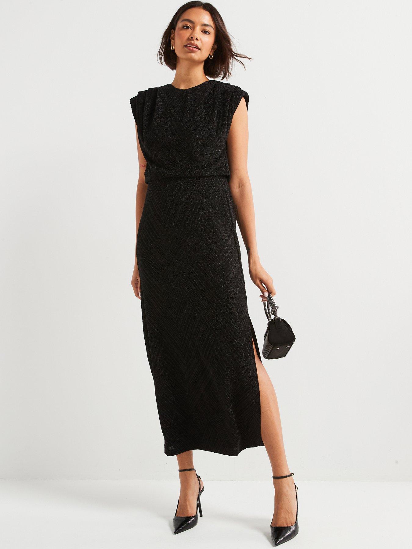 vila-v-neck-glitter-lurex-maxi-dress-blackoutfit