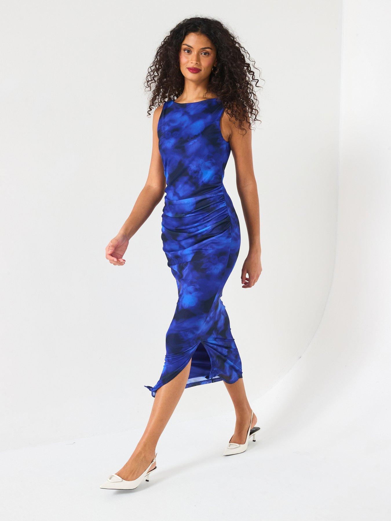 vila-mesh-boatneck-midi-dress-blue