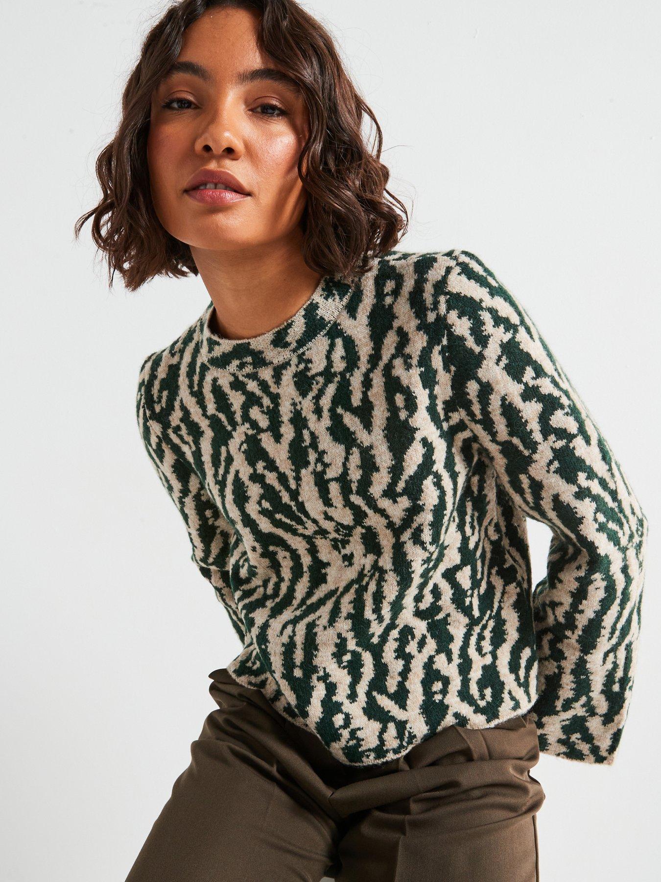 jdy-printed-jacquard-knitted-jumper-creamfront