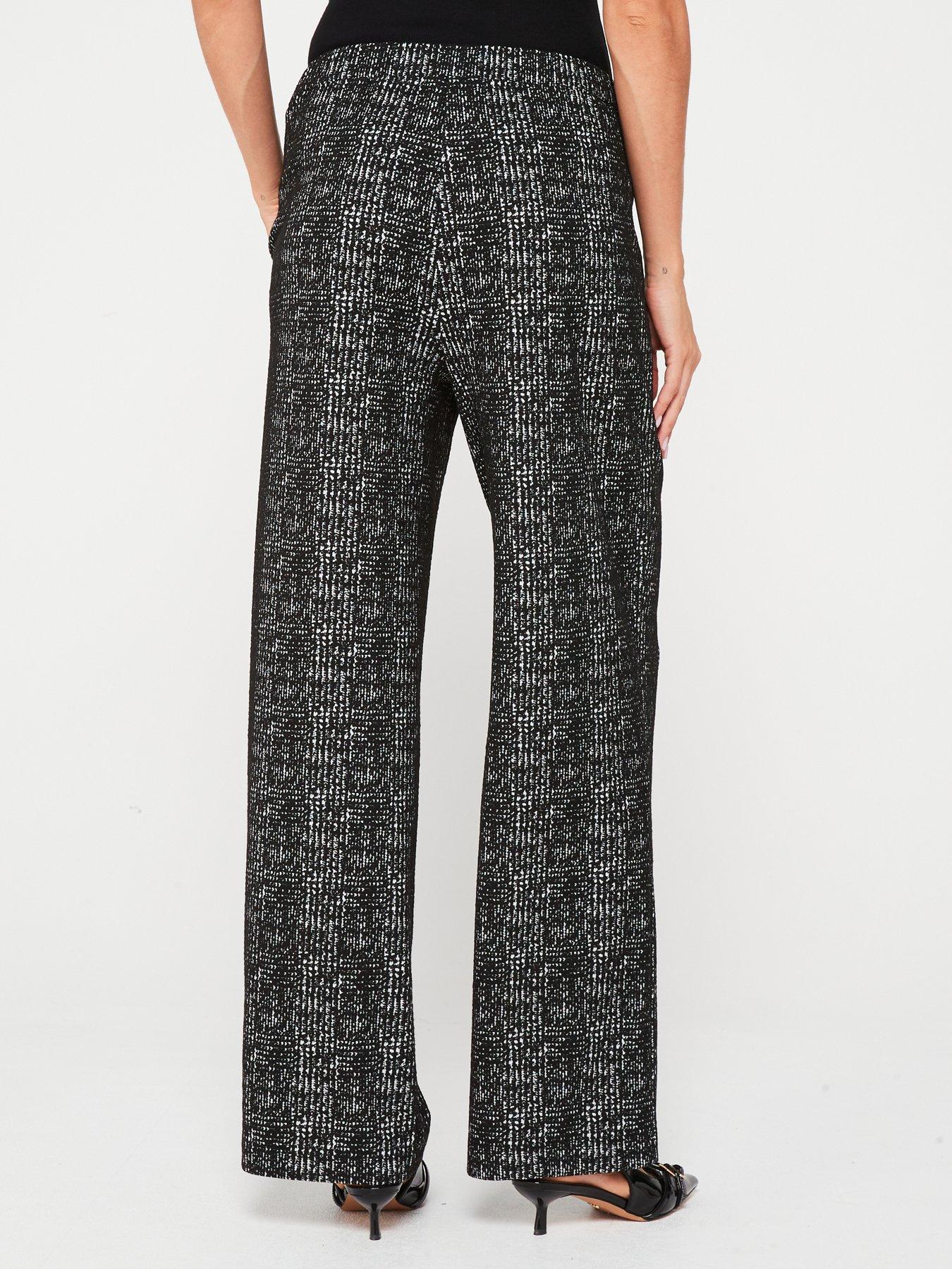 Image 2 of 4 of JDY High Waisted Check Trouser - Black