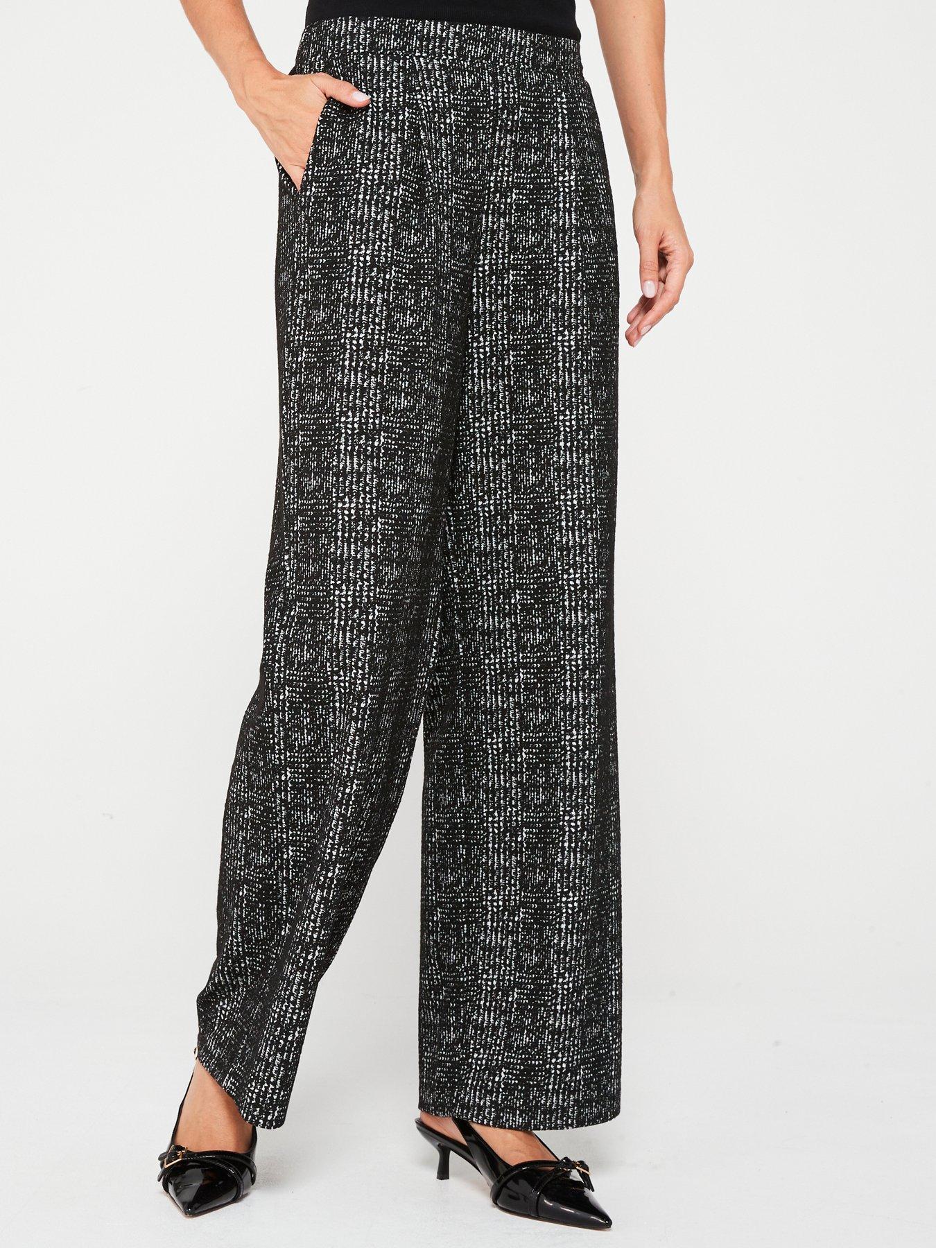 Image 3 of 4 of JDY High Waisted Check Trouser - Black