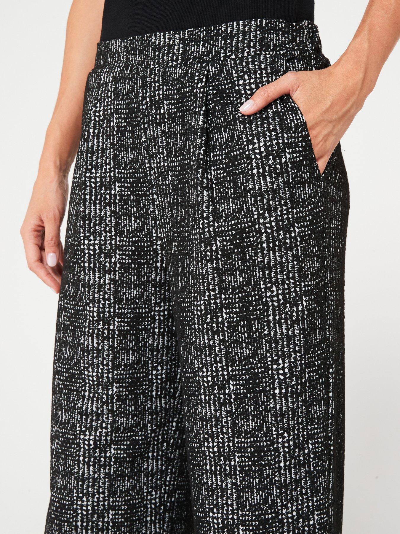 Image 4 of 4 of JDY High Waisted Check Trouser - Black
