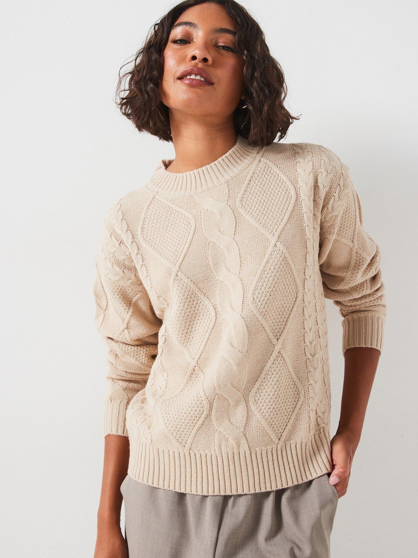 vila-cable-knitted-jumper-cream