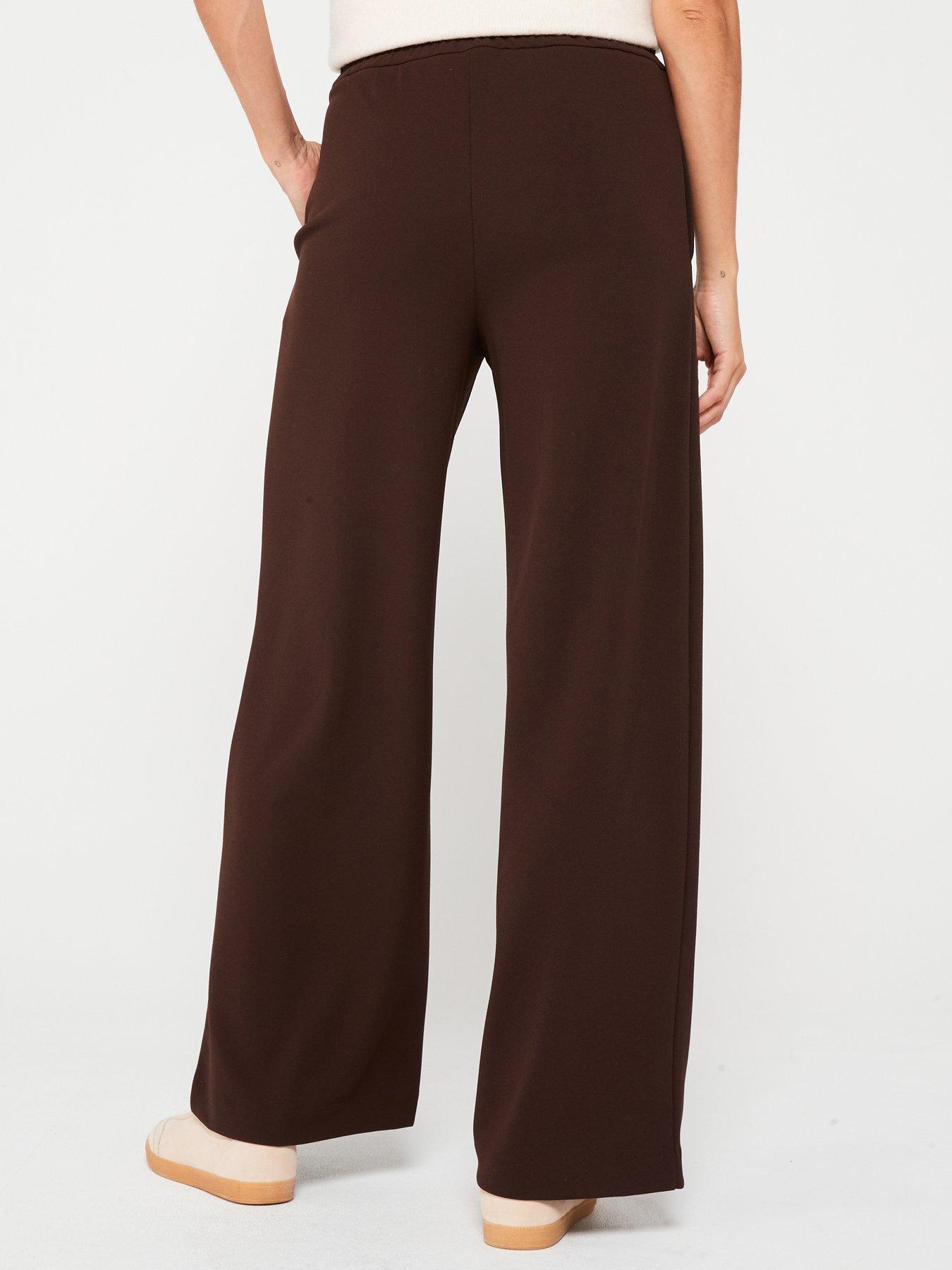 vila-high-waist-wide-leg-pant-brownstillFront