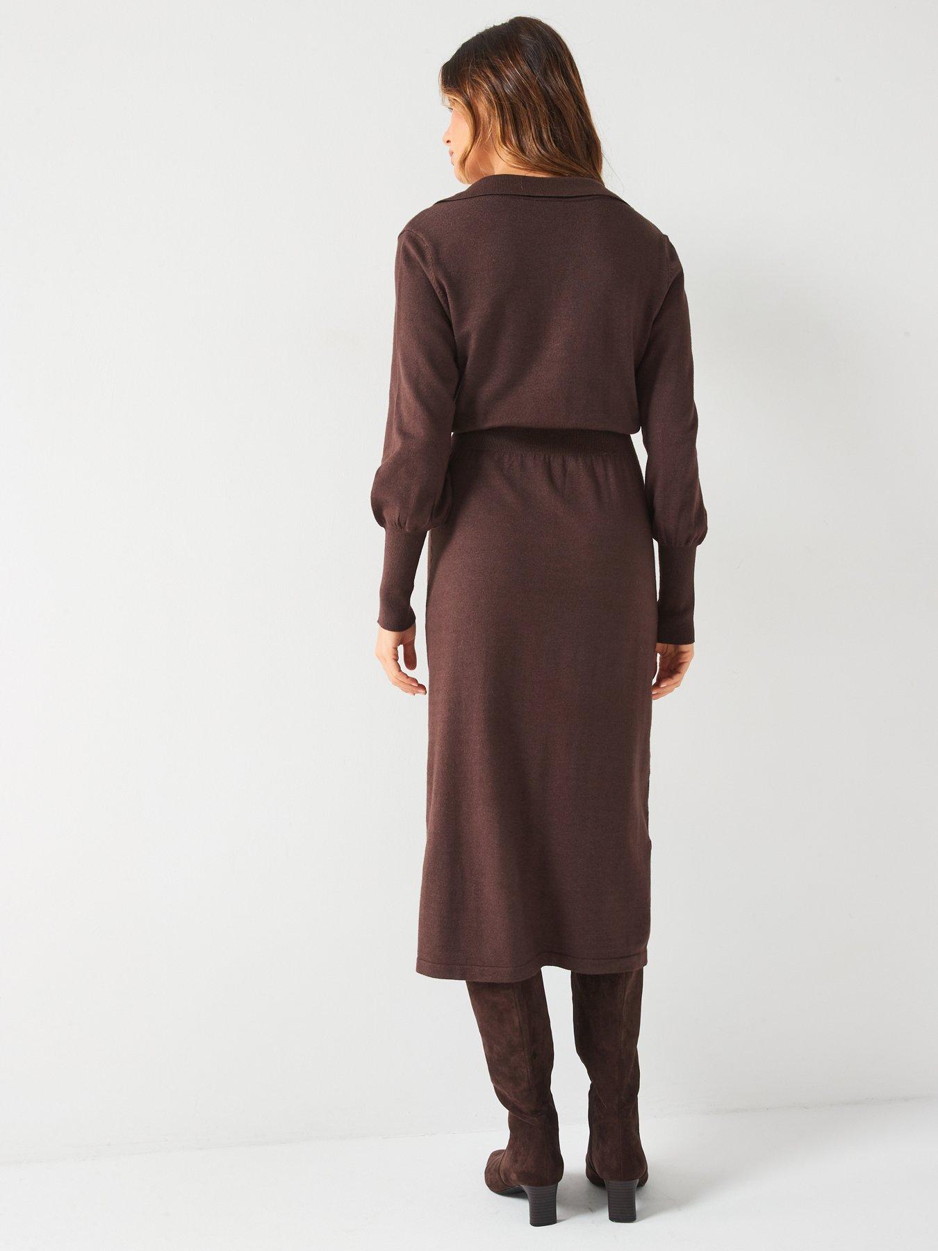 vila-collar-rib-knit-midi-dress-brownstillFront