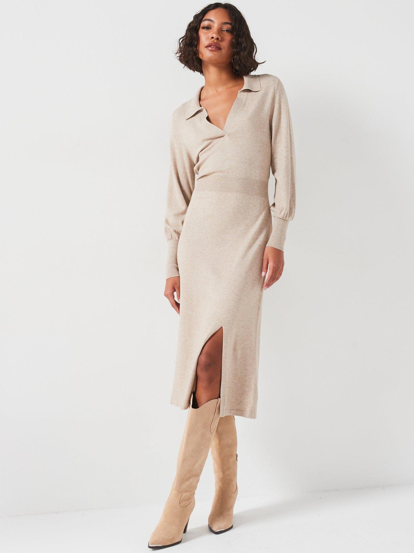 vila-collar-rib-knit-midi-dress-naturalback