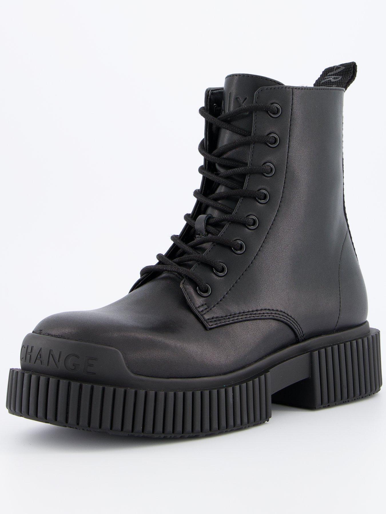 armani-exchange-leather-lace-up-biker-boot-blackstillFront