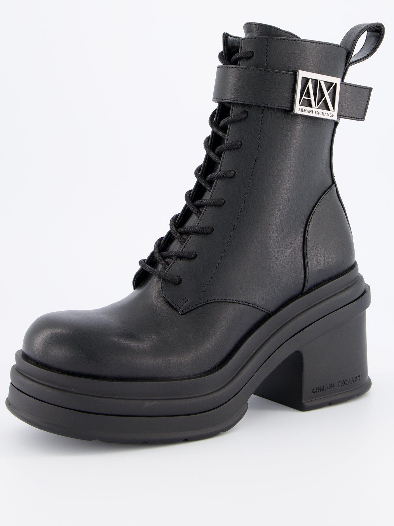 armani-exchange-lace-up-heeled-boots-blackstillFront