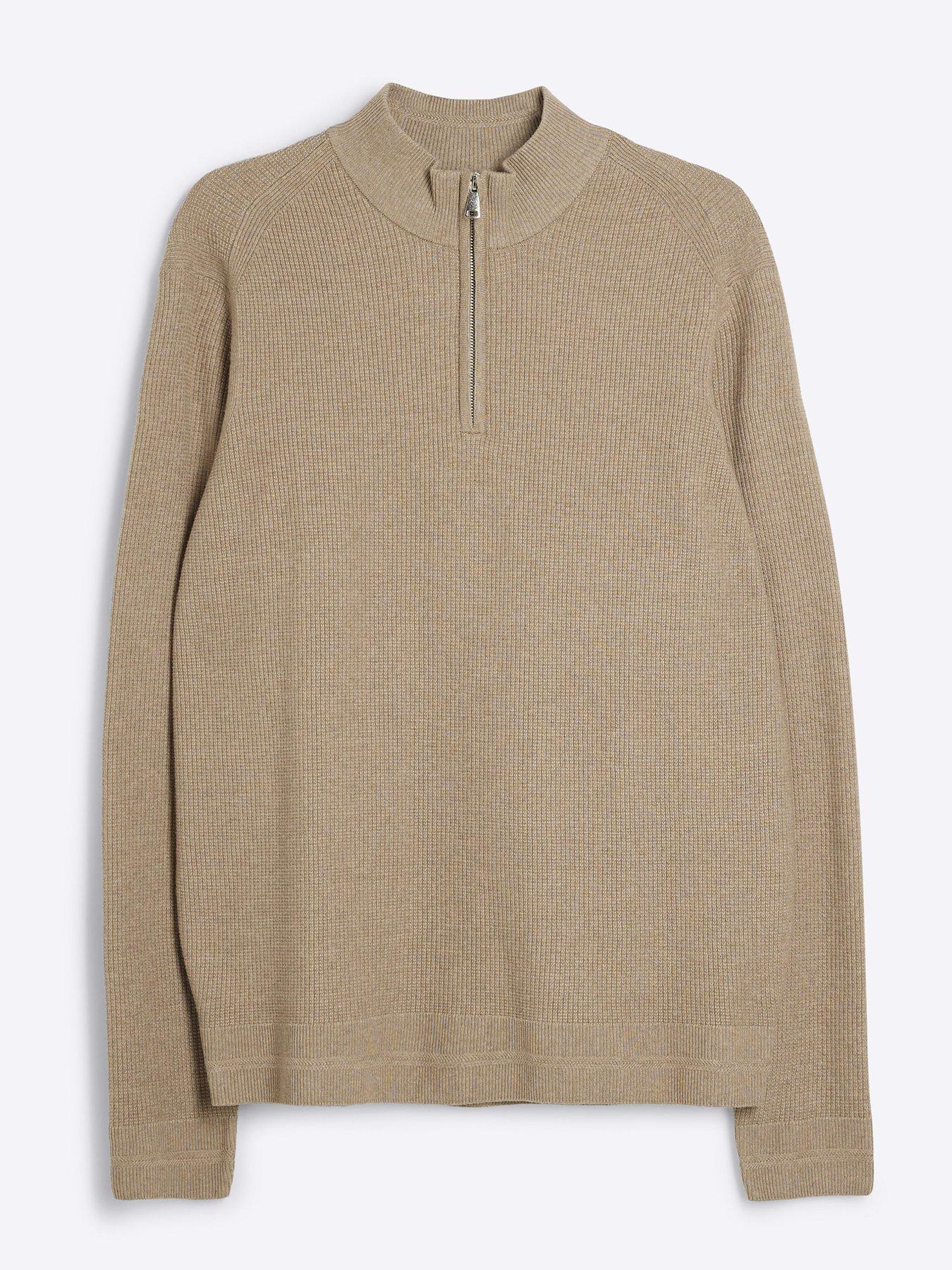 river-island-spence-waffle-14-zip-knitted-jumperdetail