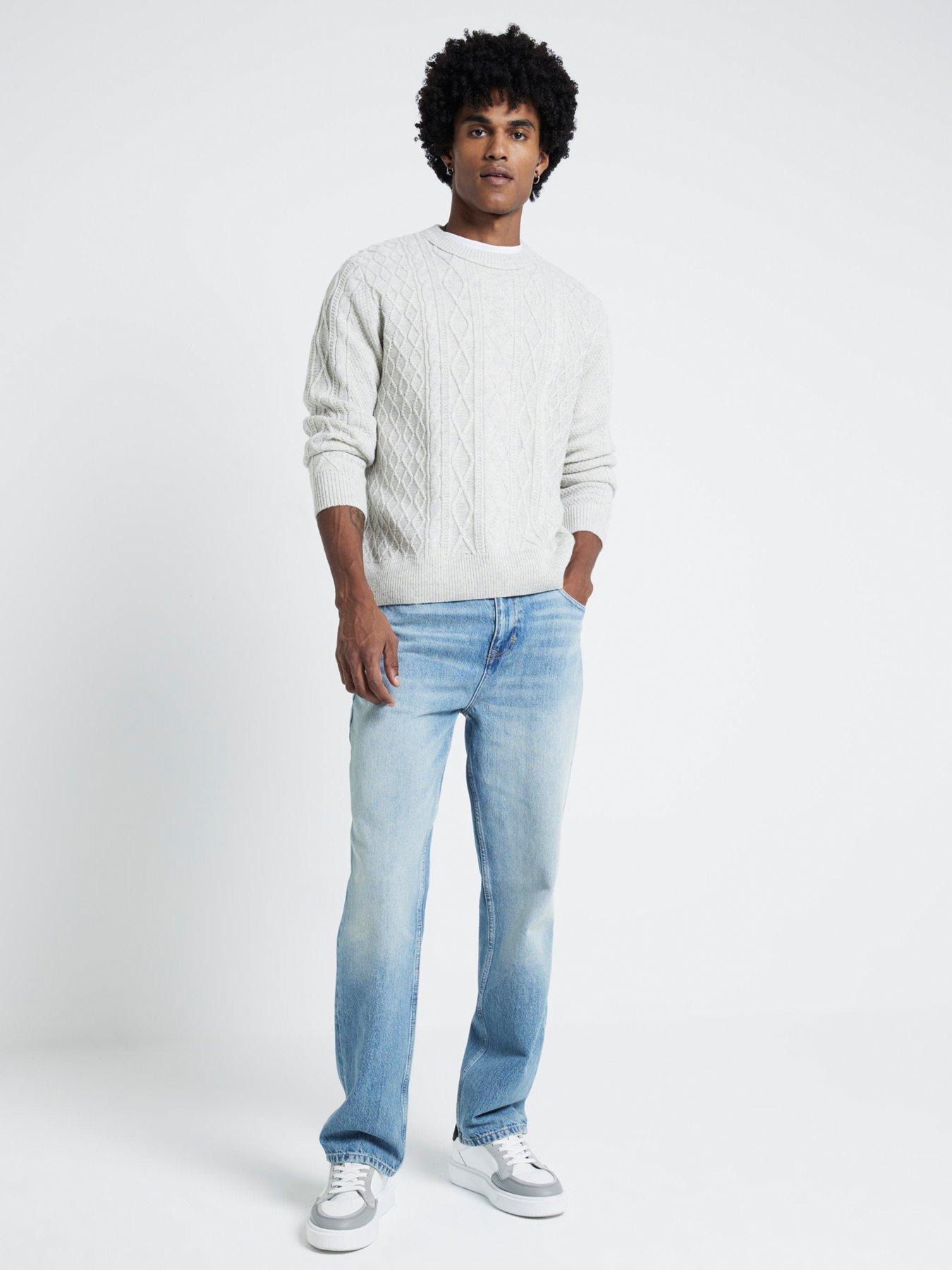 river-island-river-island-long-sleeve-midweight-cable-knitted-jumperback