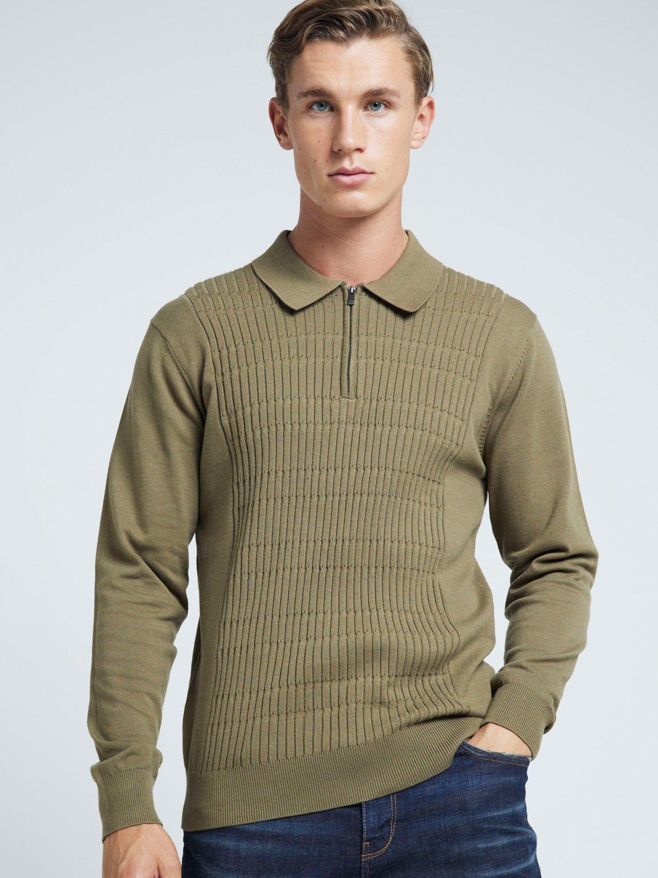 river-island-river-island-long-sleeve-textured-knitted-polo-shirt