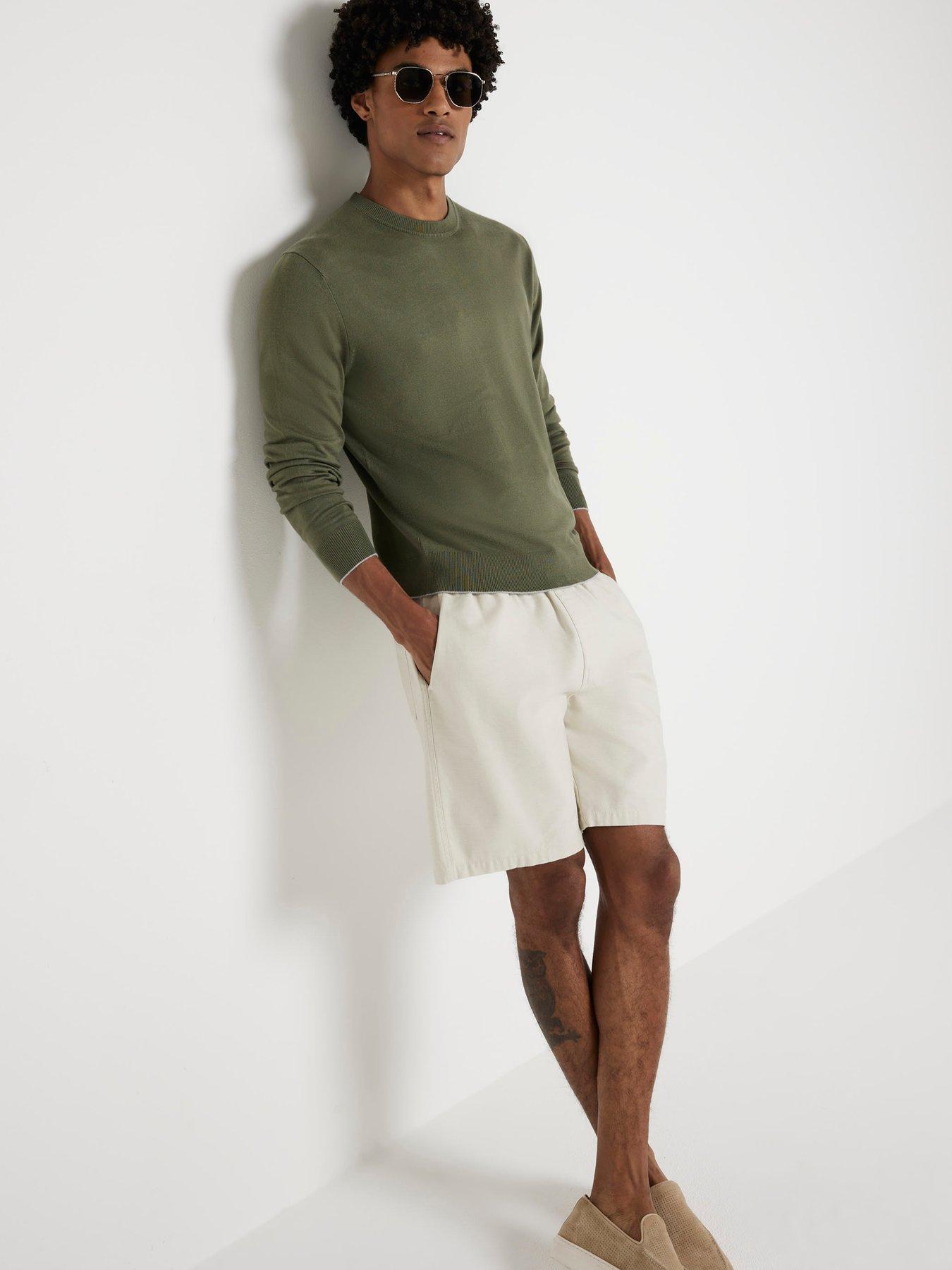 river-island-river-island-plain-fine-gauge-crew-knitted-jumper-khakistillFront