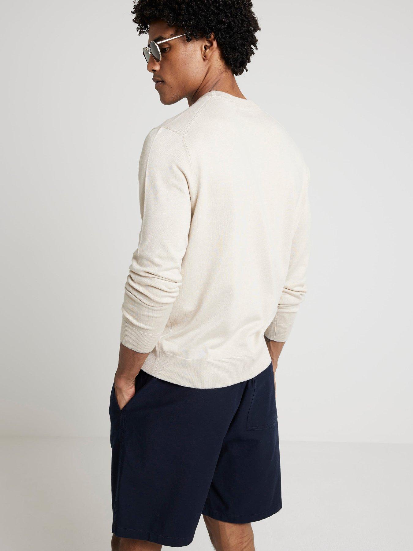 river-island-river-island-plain-fine-gauge-crew-knitted-jumper-beigestillFront