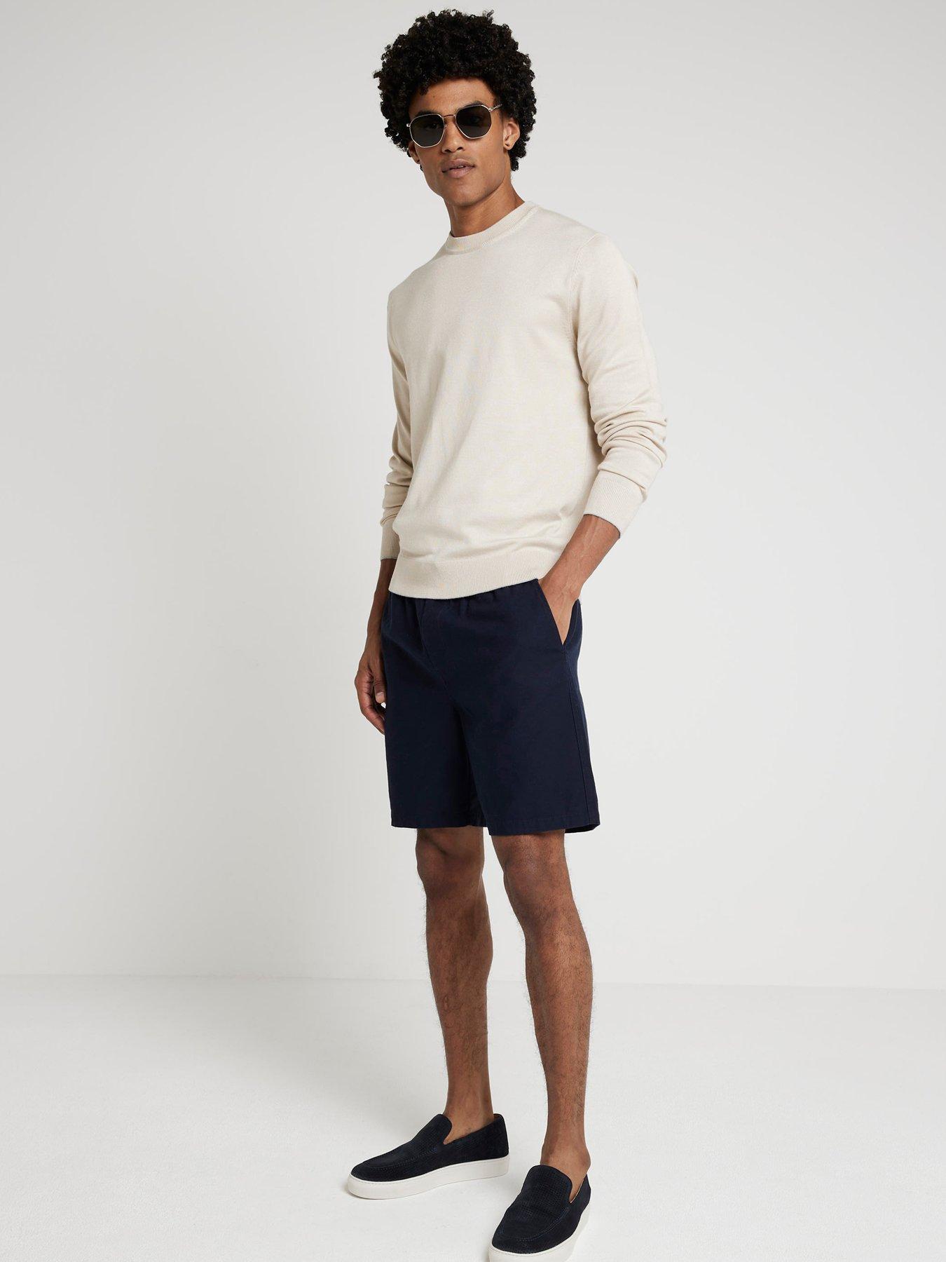 river-island-river-island-plain-fine-gauge-crew-knitted-jumper-beigeback